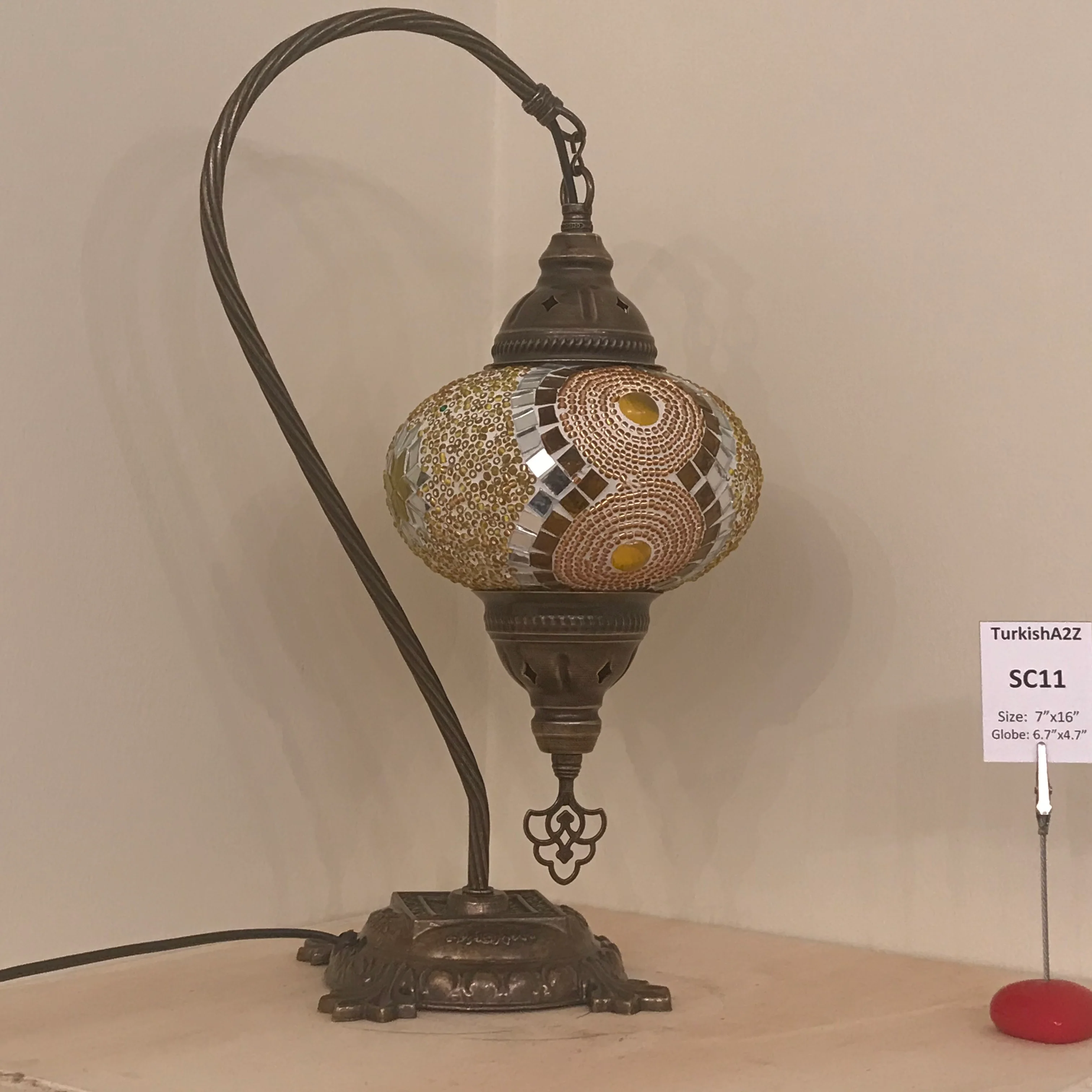 Melidia Swan Neck Mosaic Table Lamp - Image 23
