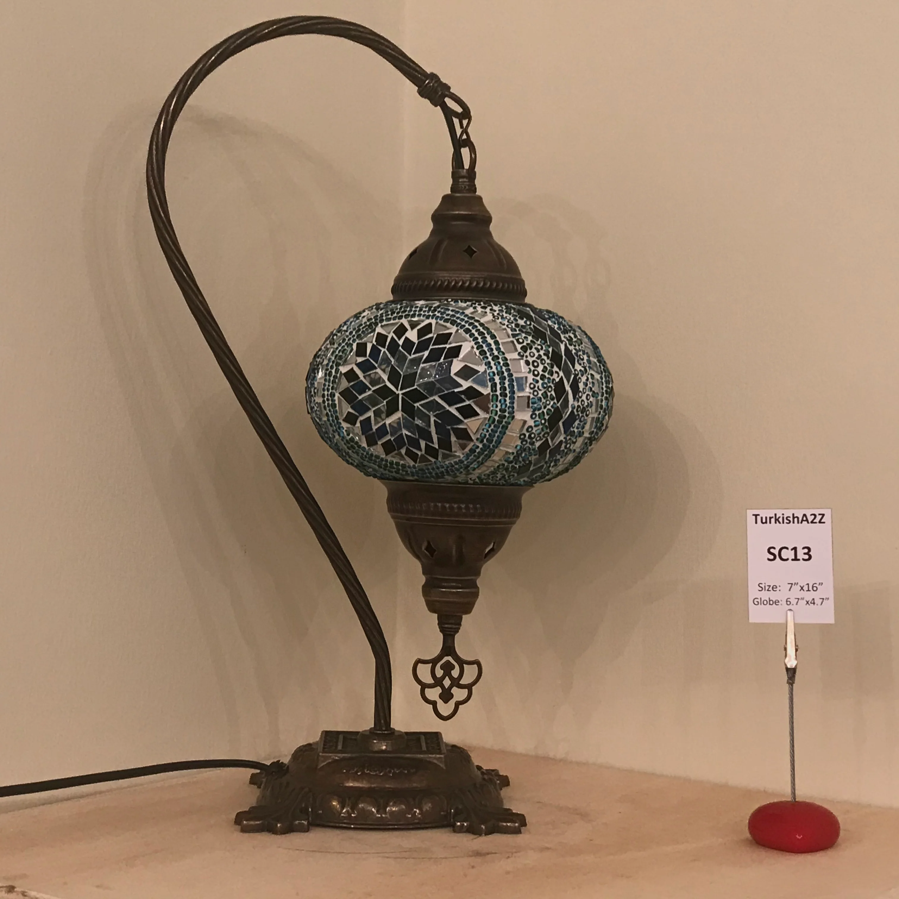 Melidia Swan Neck Mosaic Table Lamp - Image 27
