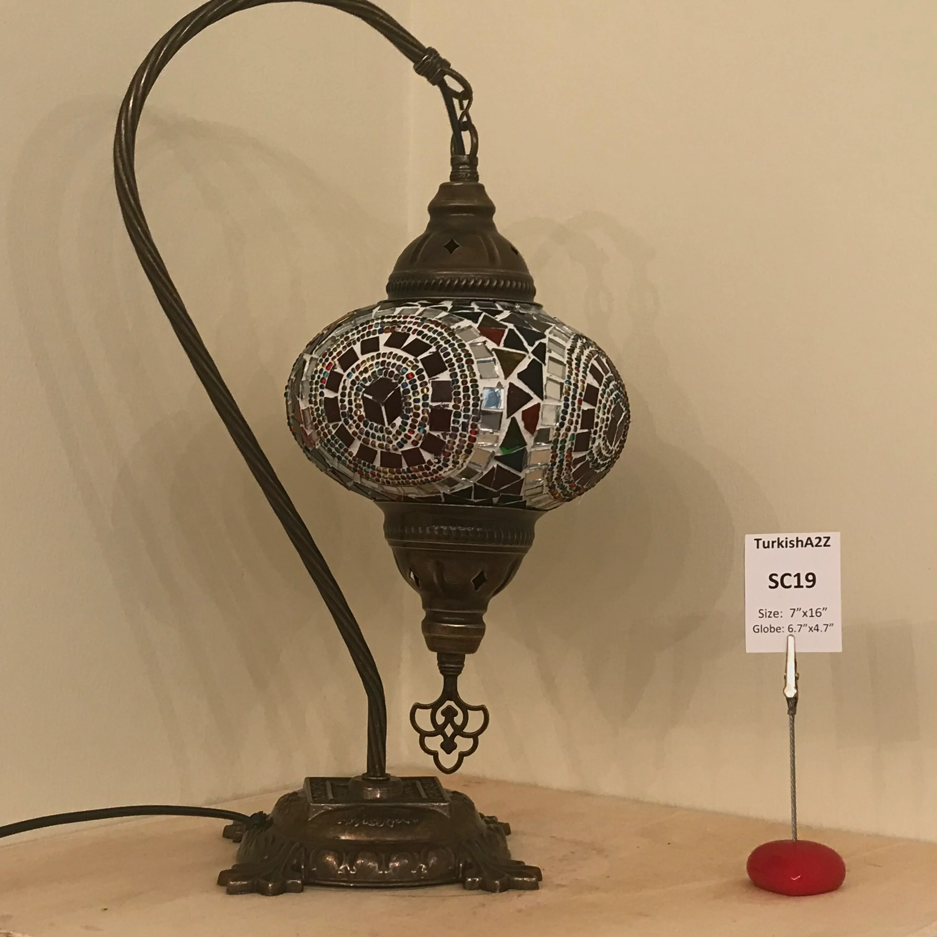 Melidia Swan Neck Mosaic Table Lamp - Image 39