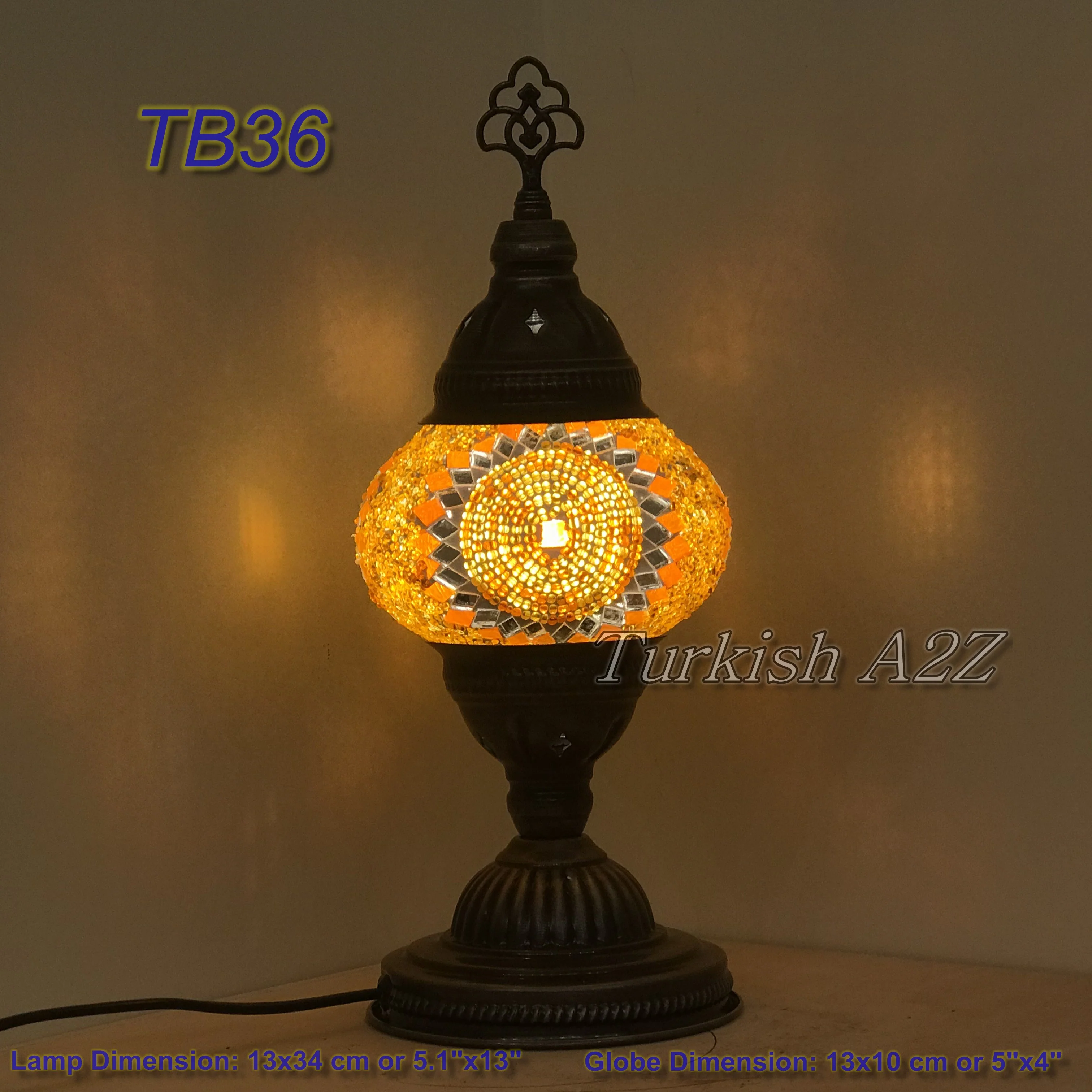 Turkish Mosaic Table Lamp Medium Globe TB28-TB36 - Image 18