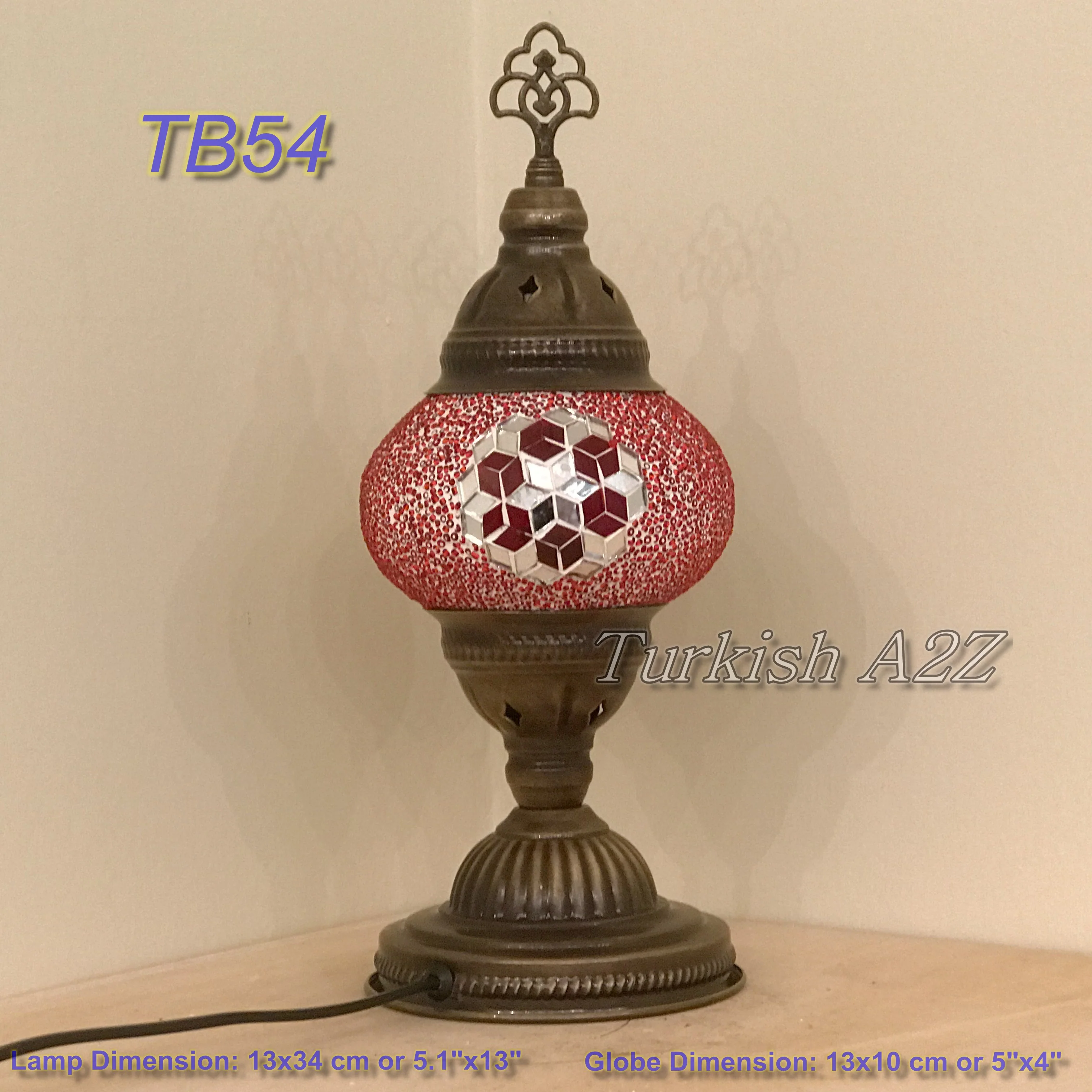 Turkish Mosaic Table Lamp Medium Globe TB46-TB60 - Image 19