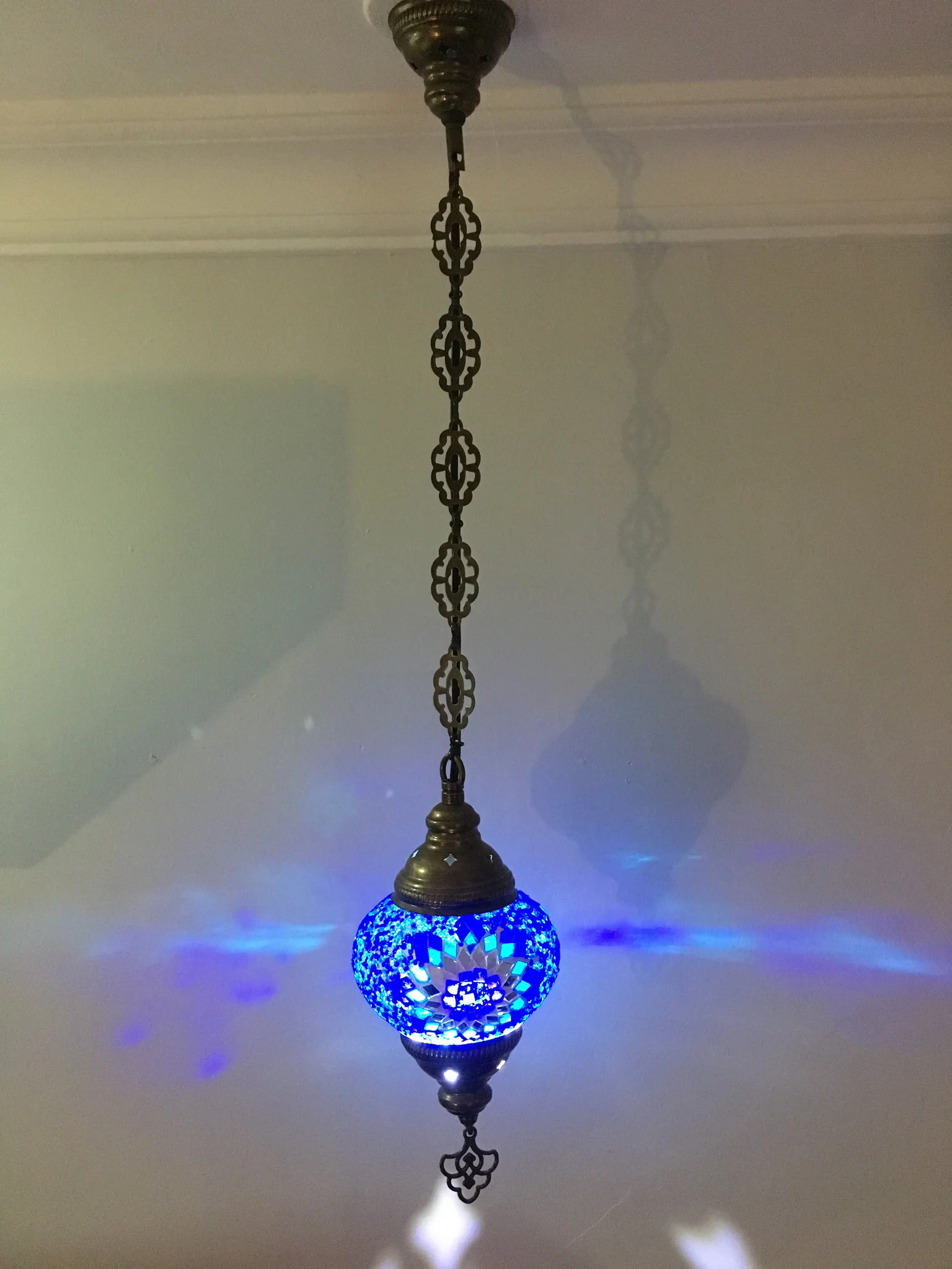 Turkish Handmade Mosaic  Hanging Lamp - Image 4