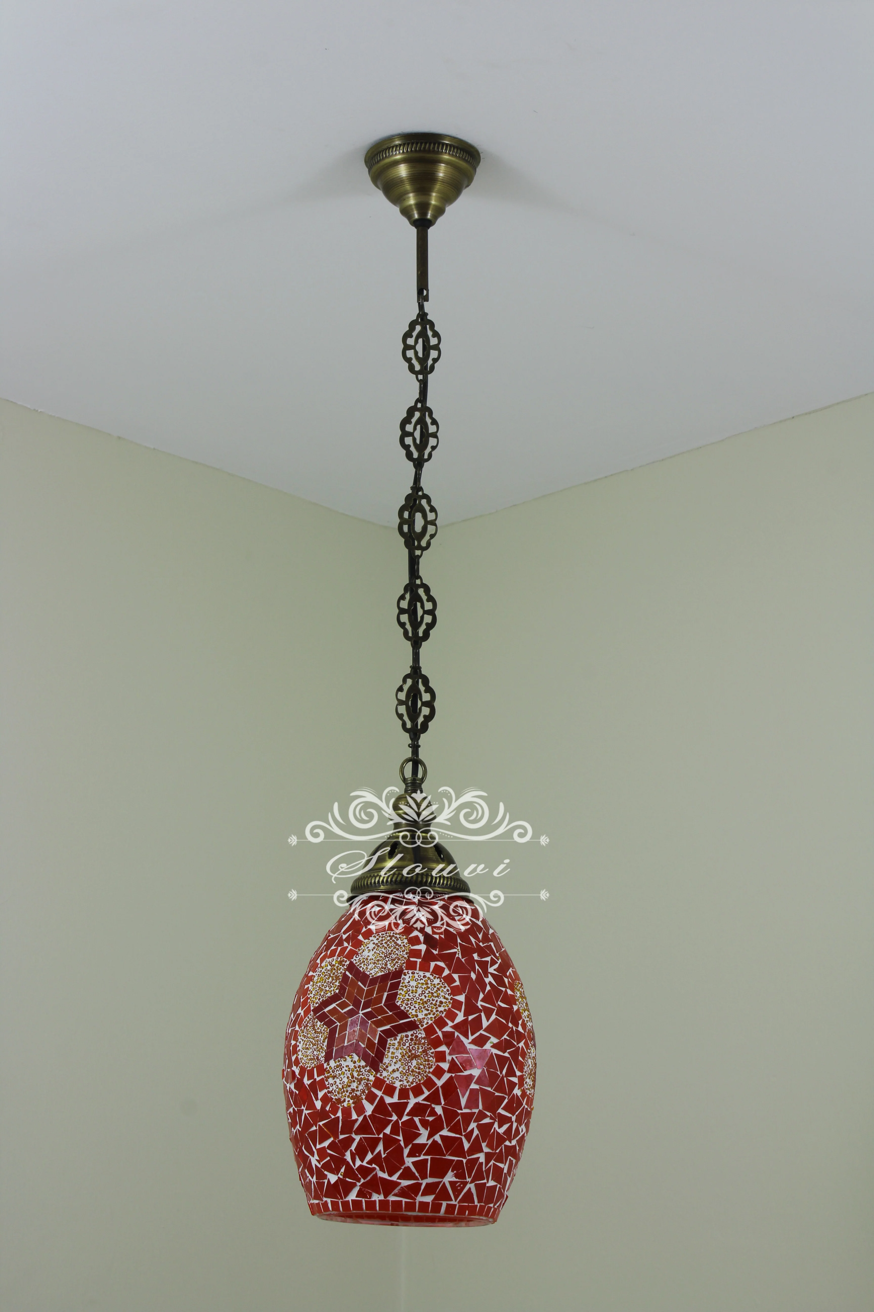 Turkish Handmade Mosaic Hanging Pendant - Kitchen Island Pendant - Image 2