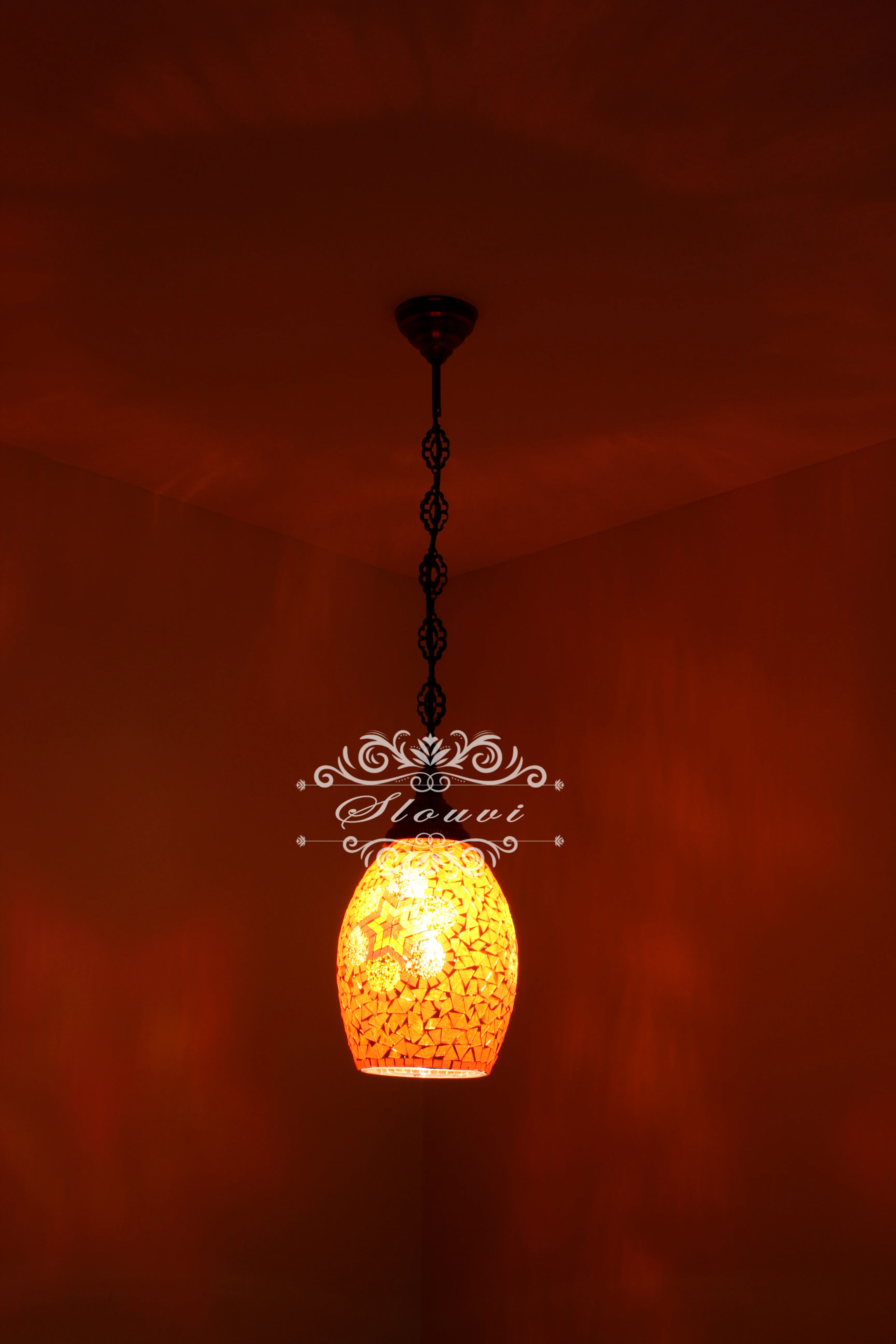 Turkish Handmade Mosaic Hanging Pendant - Kitchen Island Pendant - Image 4