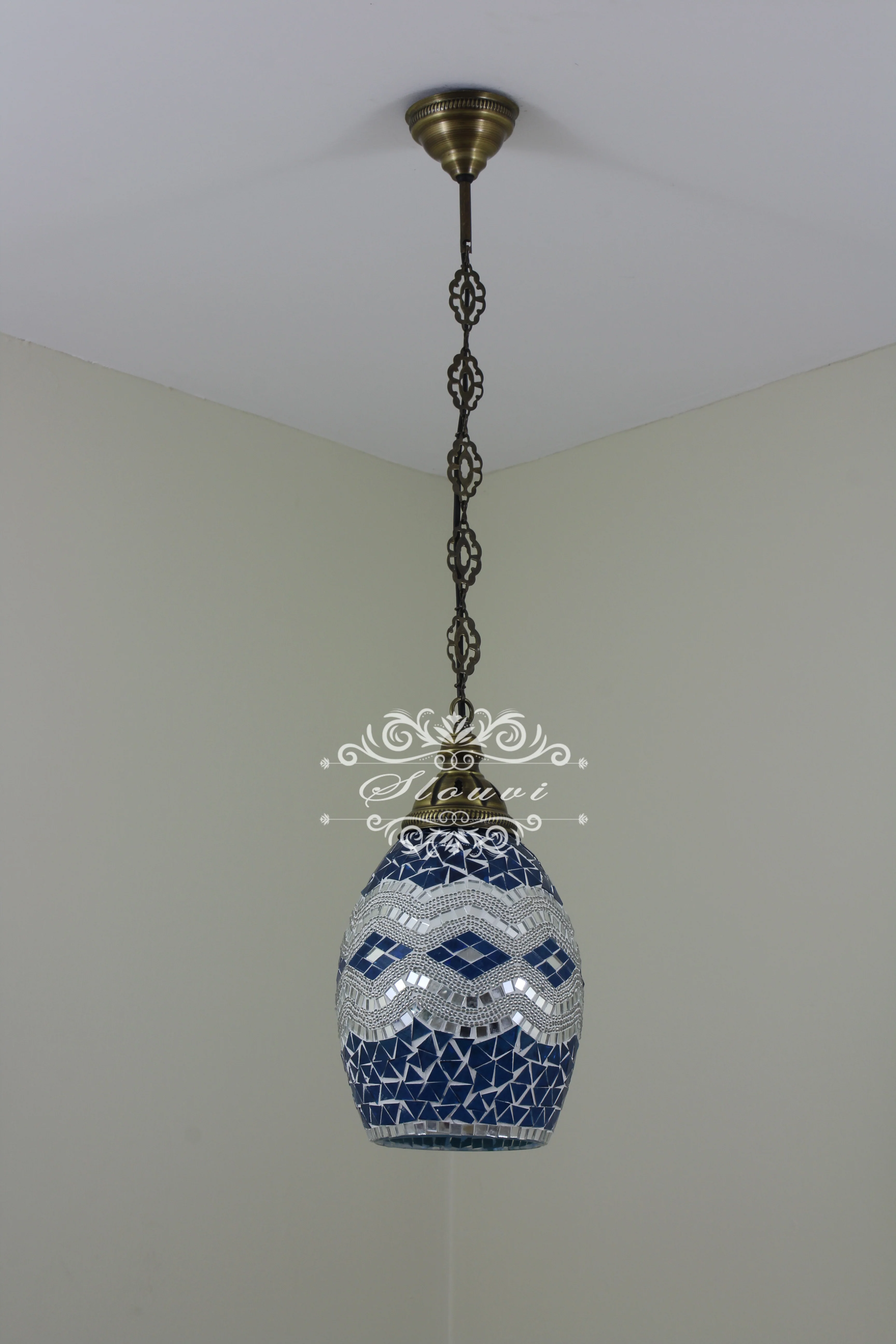 Turkish Handmade Mosaic Hanging Pendant - Kitchen Island Pendant - Image 3