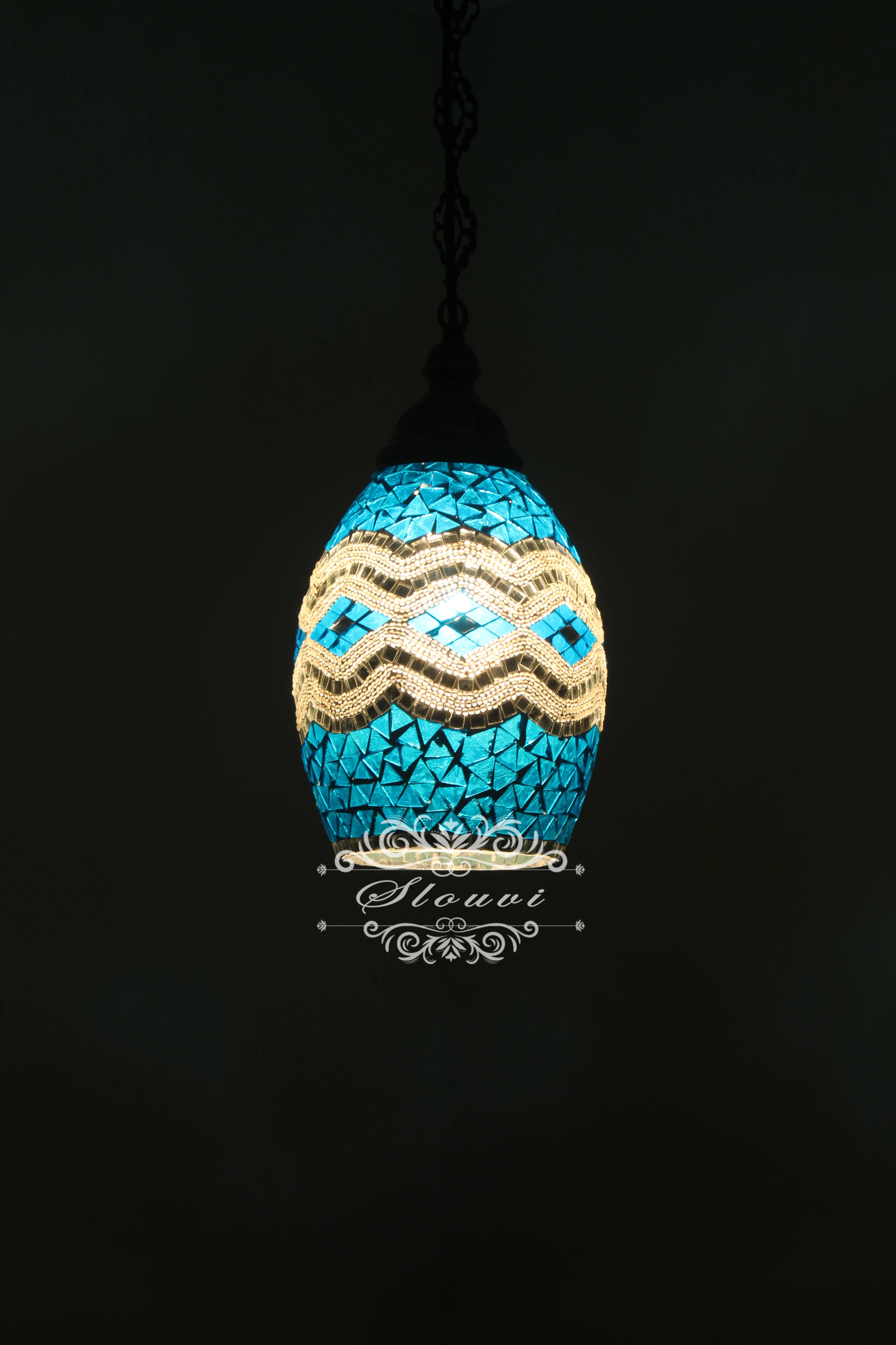 Turkish Handmade Mosaic Hanging Pendant - Kitchen Island Pendant - Image 6