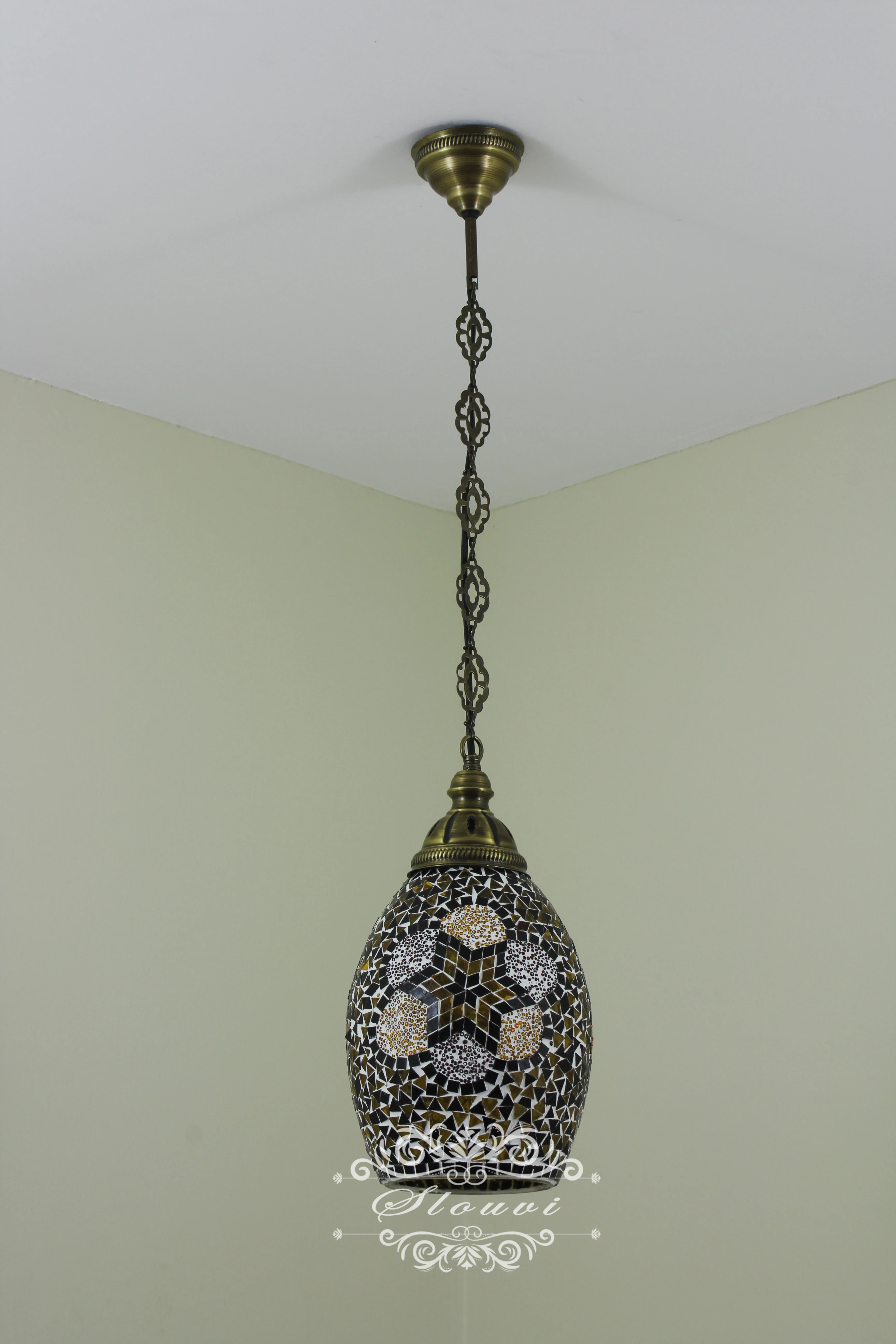 Turkish Handmade Mosaic Hanging Pendant - Kitchen Island Pendant - Image 2