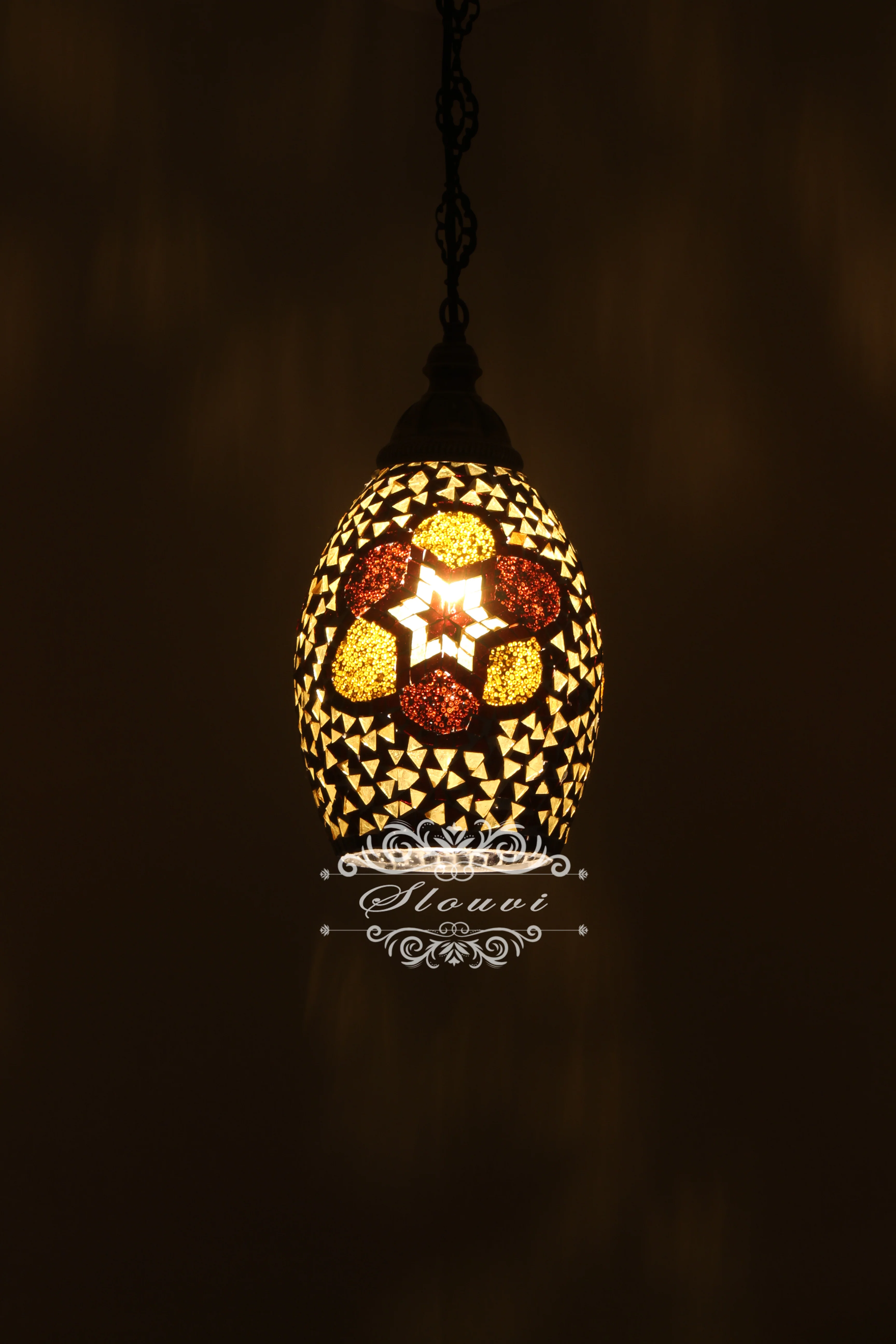 Turkish Handmade Mosaic Hanging Pendant - Kitchen Island Pendant - Image 6