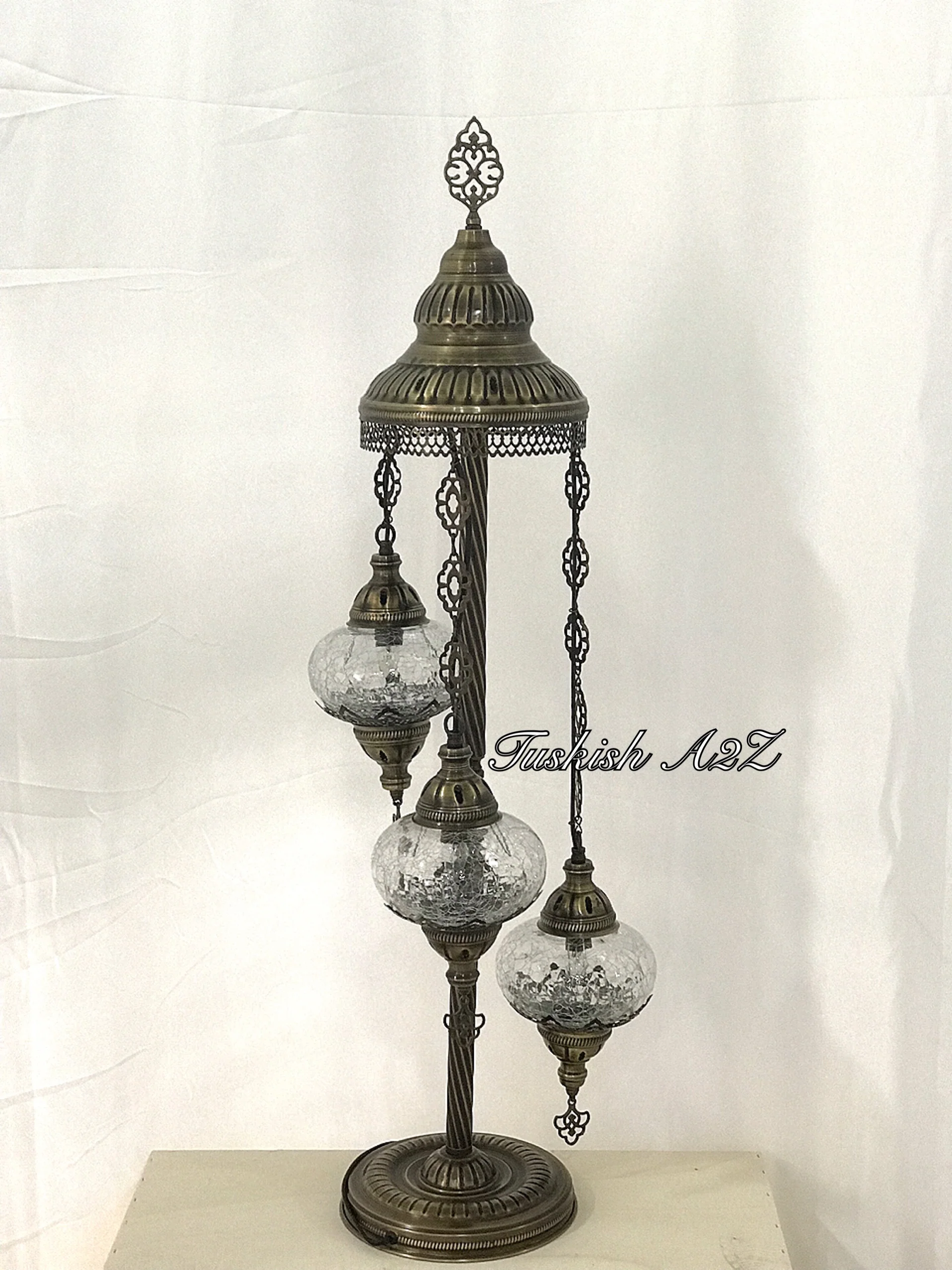 Turkish Mosaic Floor Lamp Fixtures (Not Included Globes) - Image 4