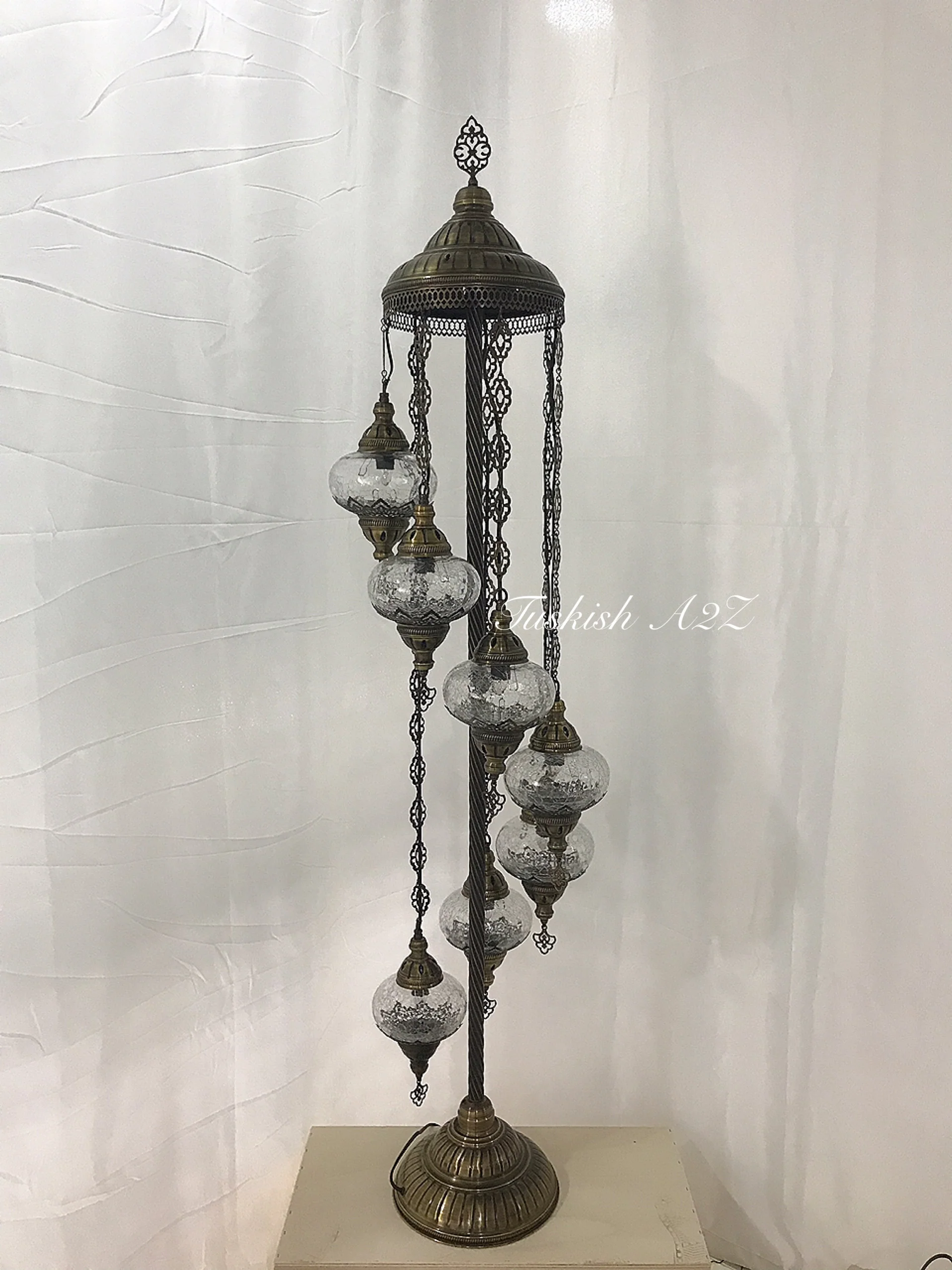 Turkish Mosaic Floor Lamp Fixtures (Not Included Globes) - Image 8