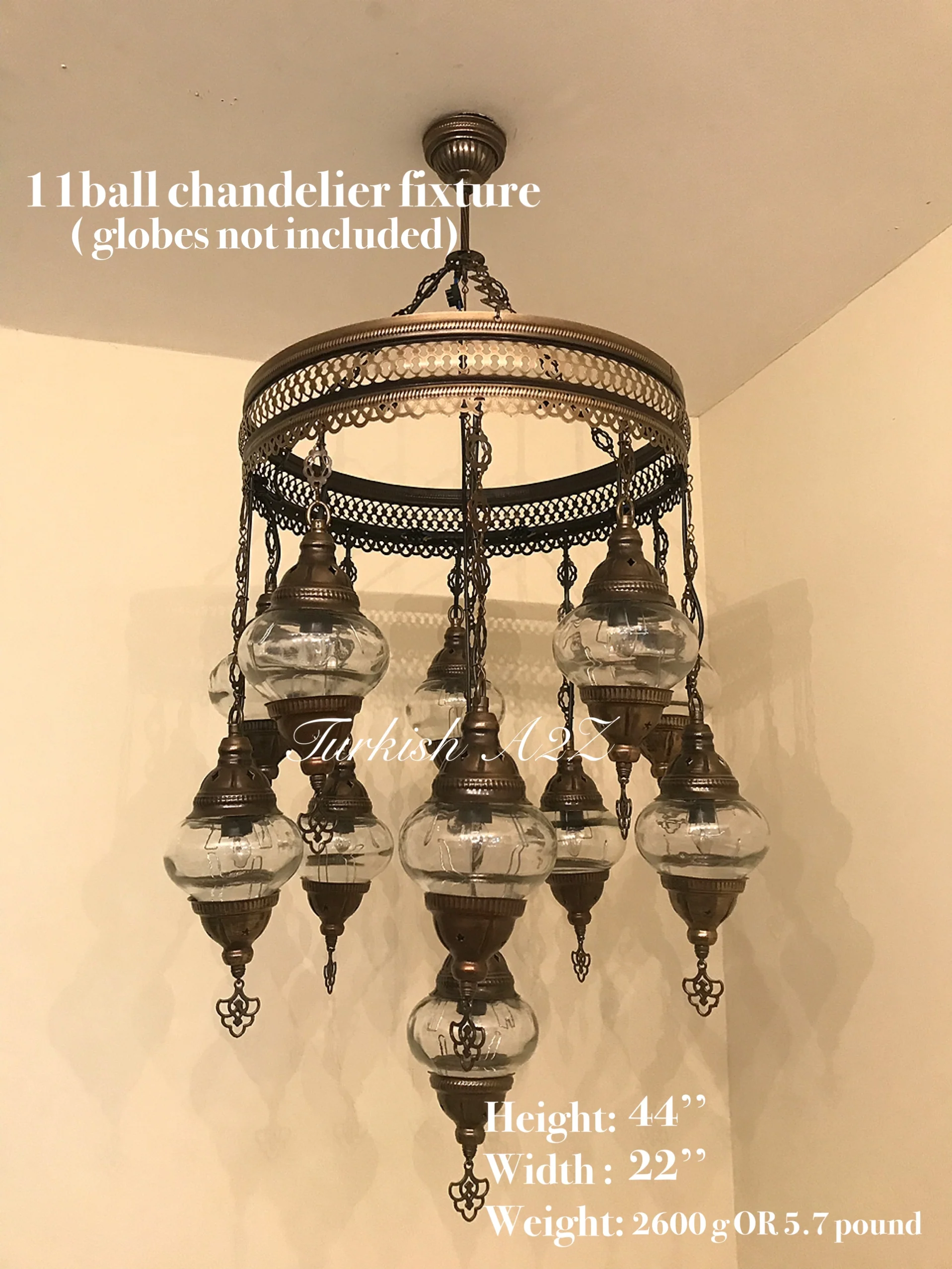 Turkish Mosaic Chandelier Fixtures (Not Included Globes) - Image 13