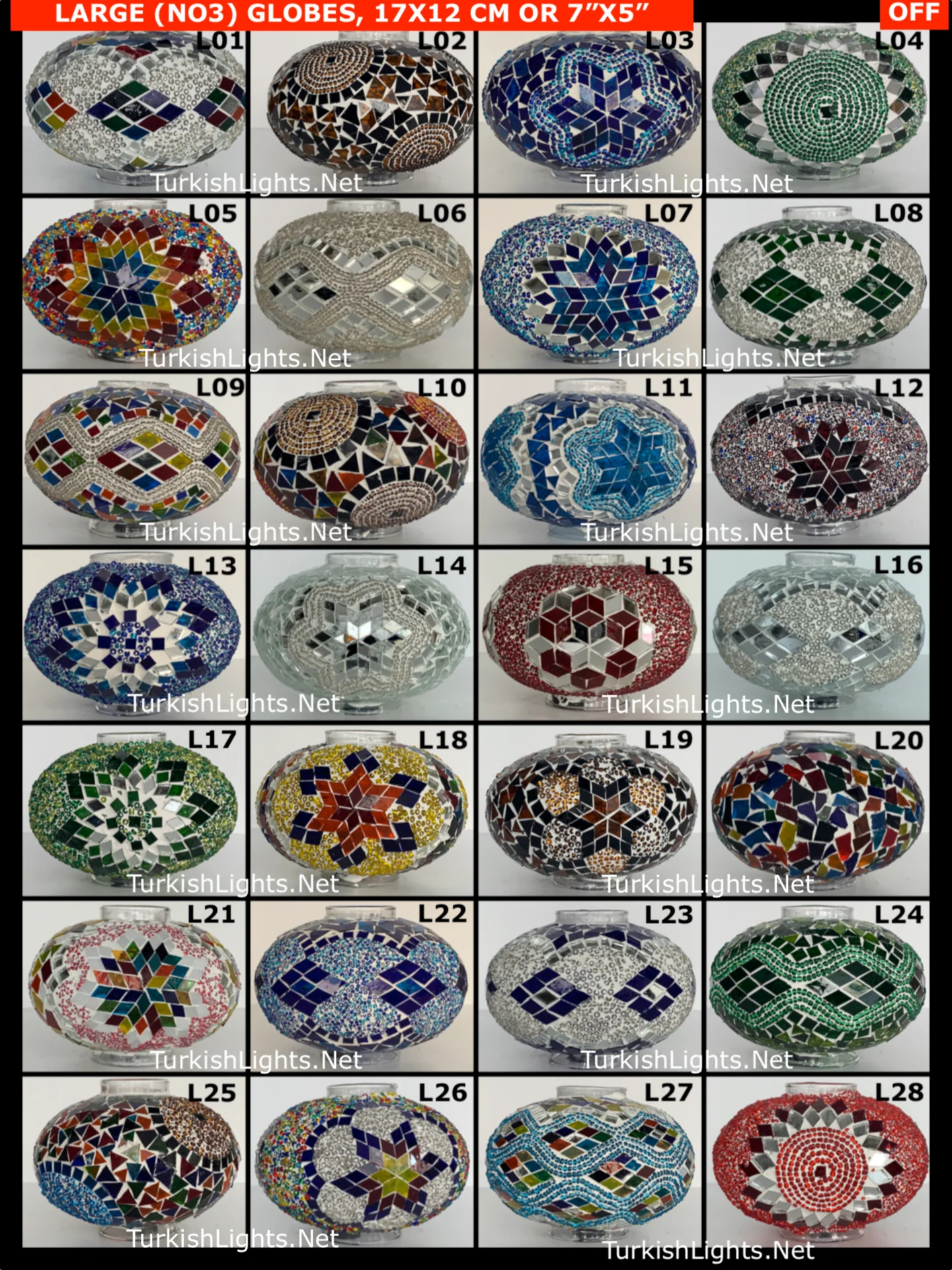 Turkish Mosaic Chandelier 25 Large Globes ID: LZ25L - Image 6