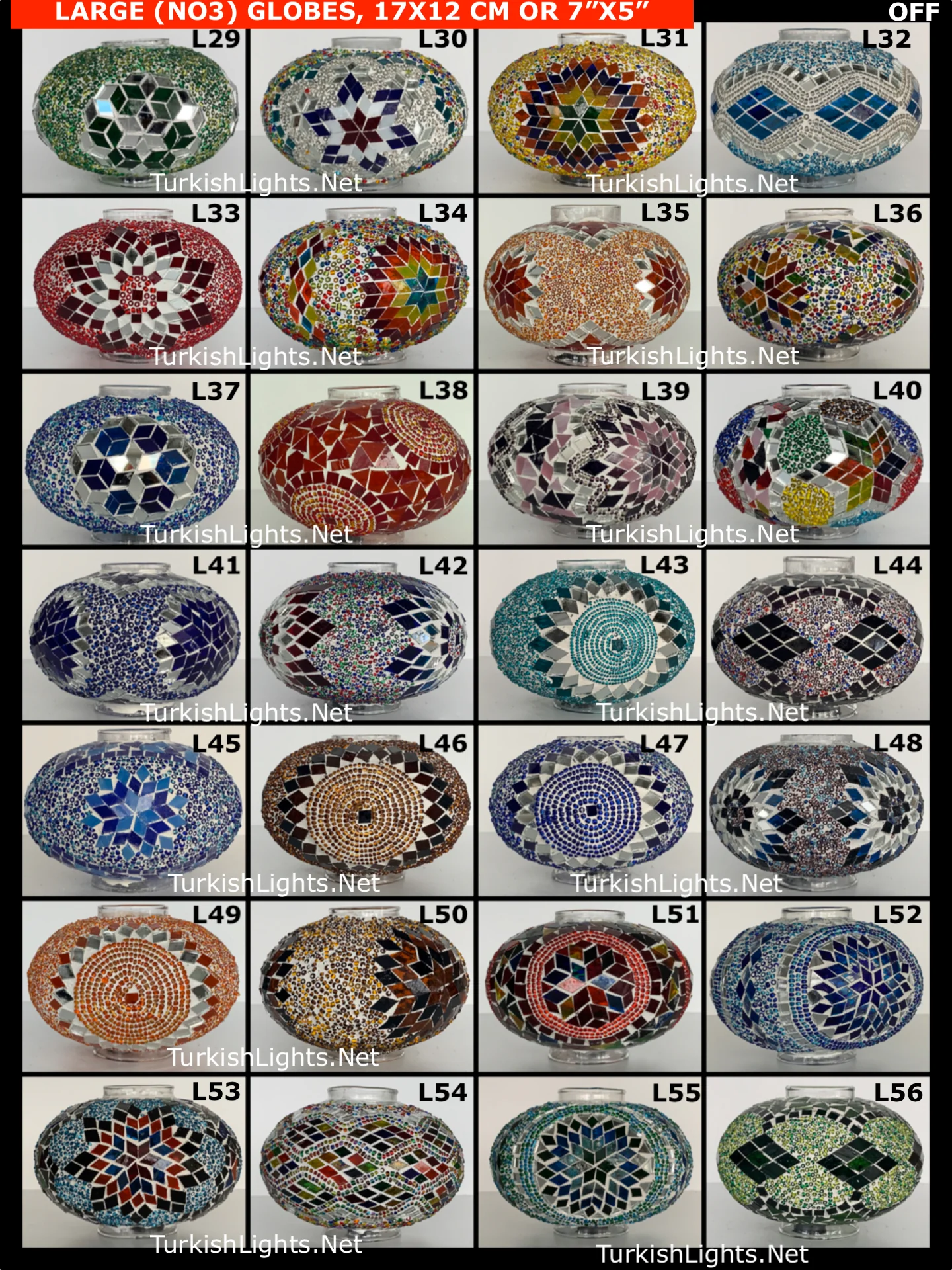 Turkish Mosaic Chandelier 25 Large Globes ID: LZ25L - Image 8