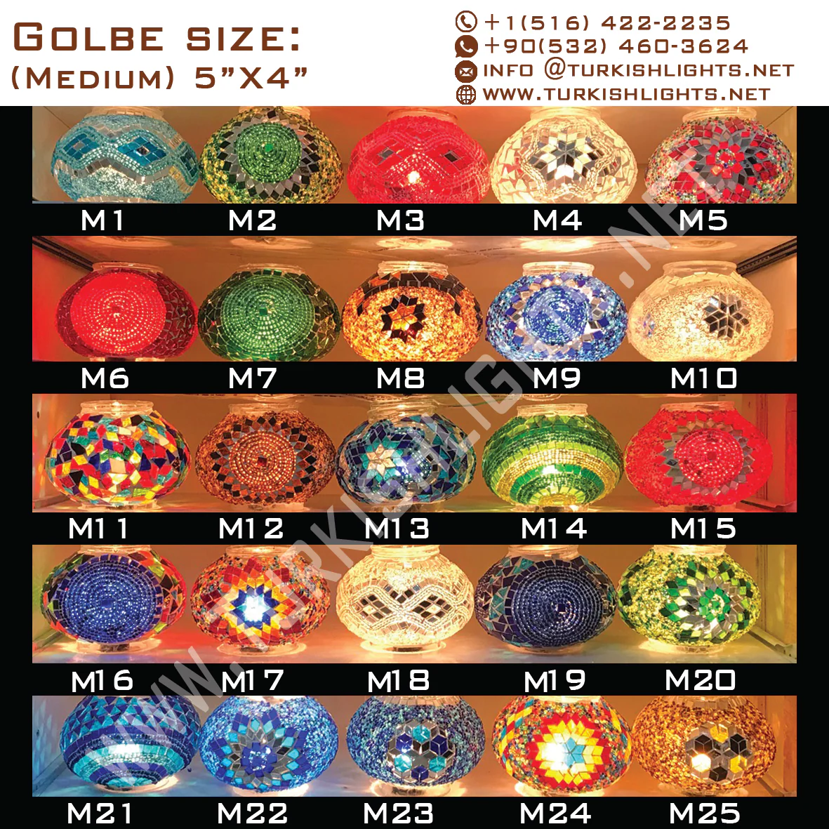 Turkish Mosaic Chandelier with 7 Medium - BALL(Swag Cable Option),ID: 136 - Image 11