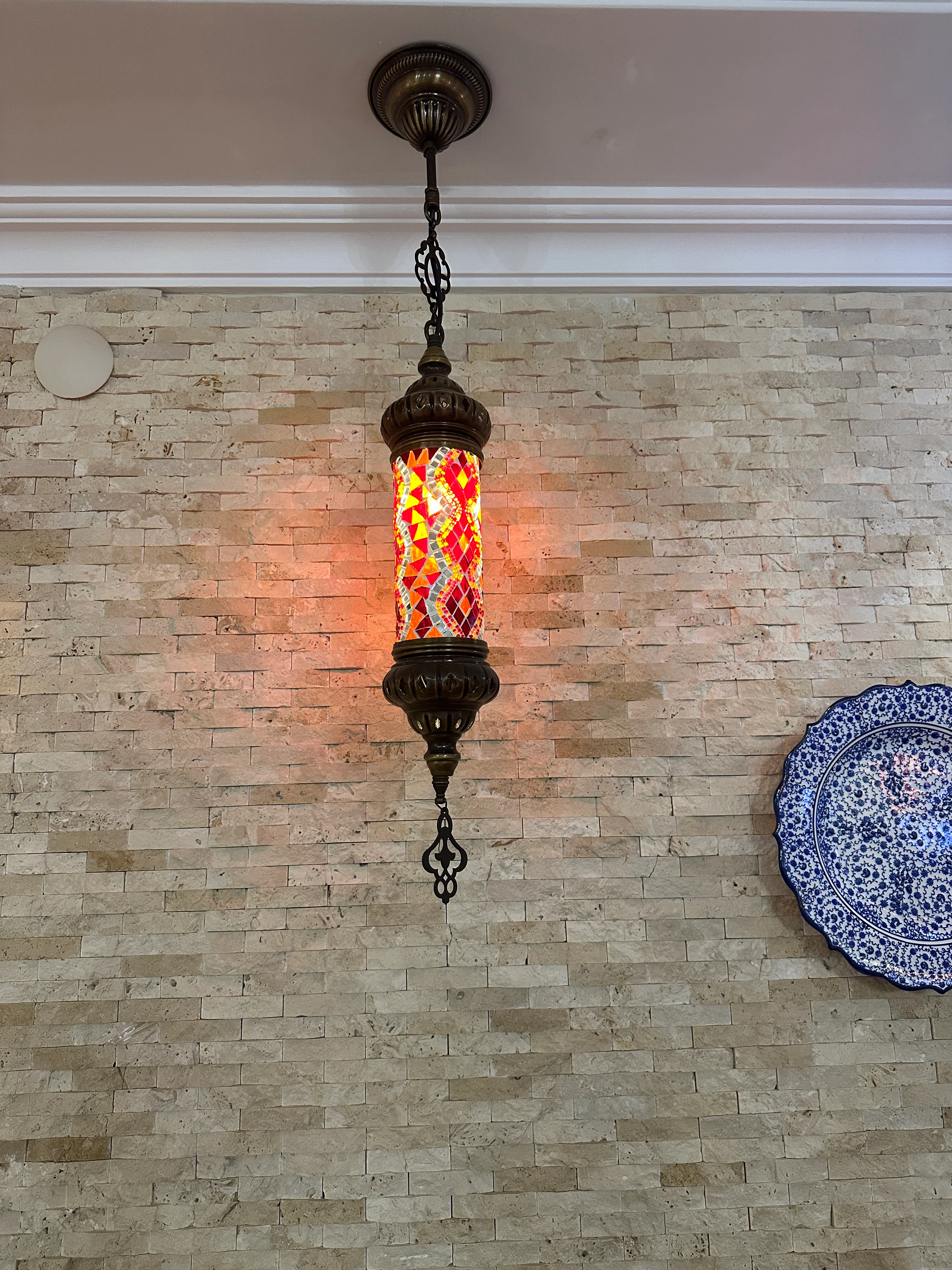 Turkish Mosaic Cylinder Pendant Lamp - 10 Colors to Choose - Image 36