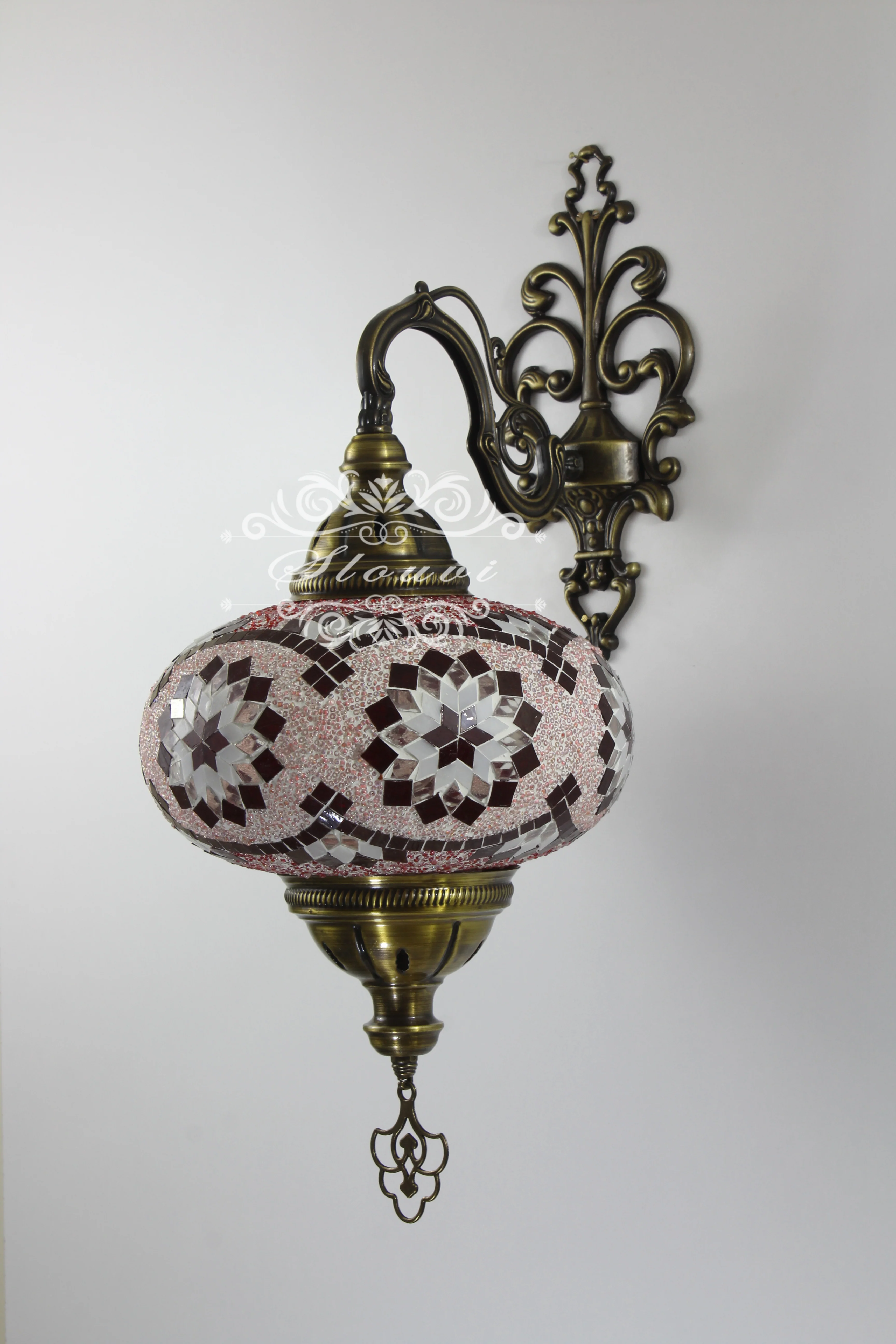 Melidia Turkish Mosaic Wall Sconce, With Extra Large Globes - Image 4