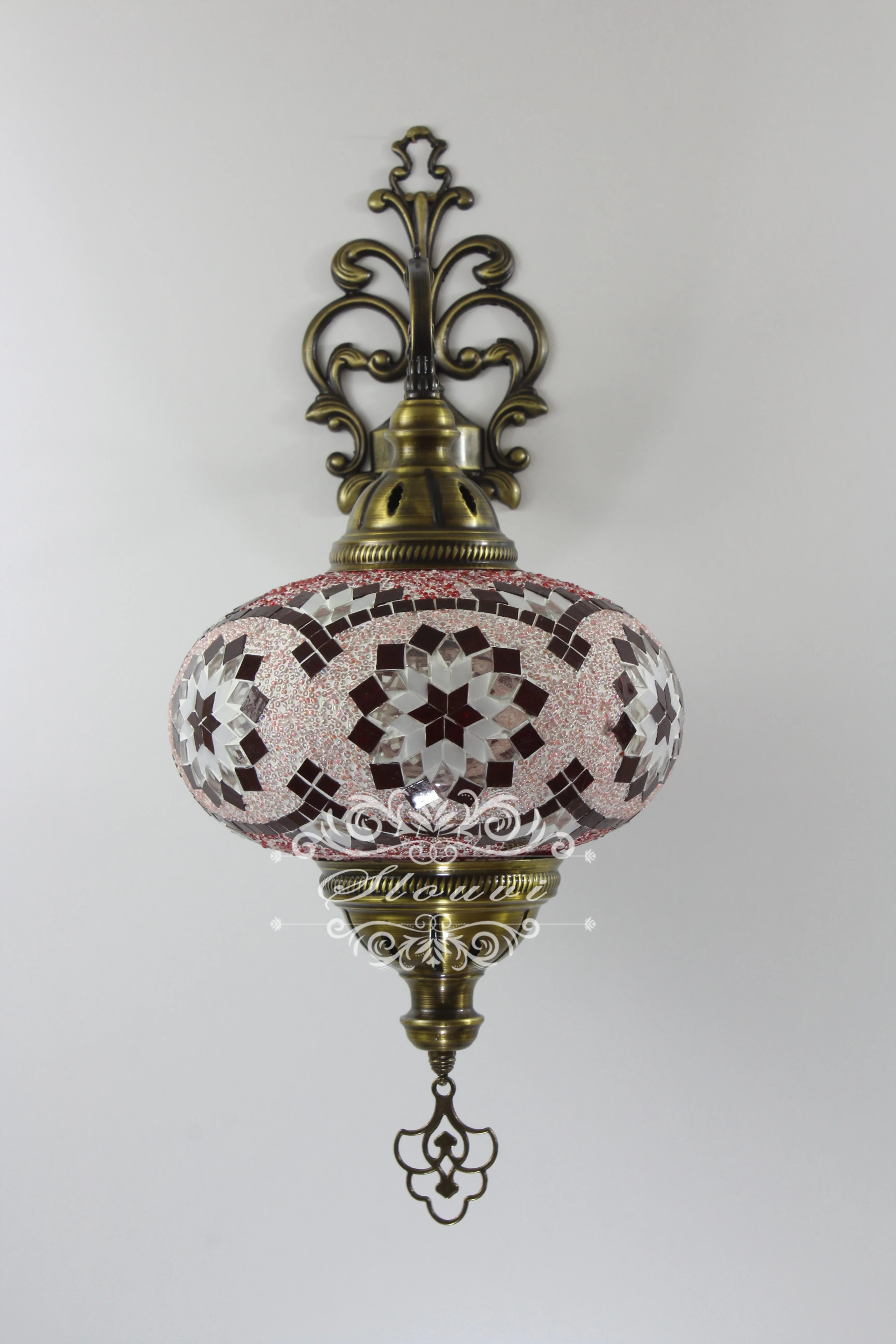 Melidia Turkish Mosaic Wall Sconce, With Extra Large Globes - Image 6