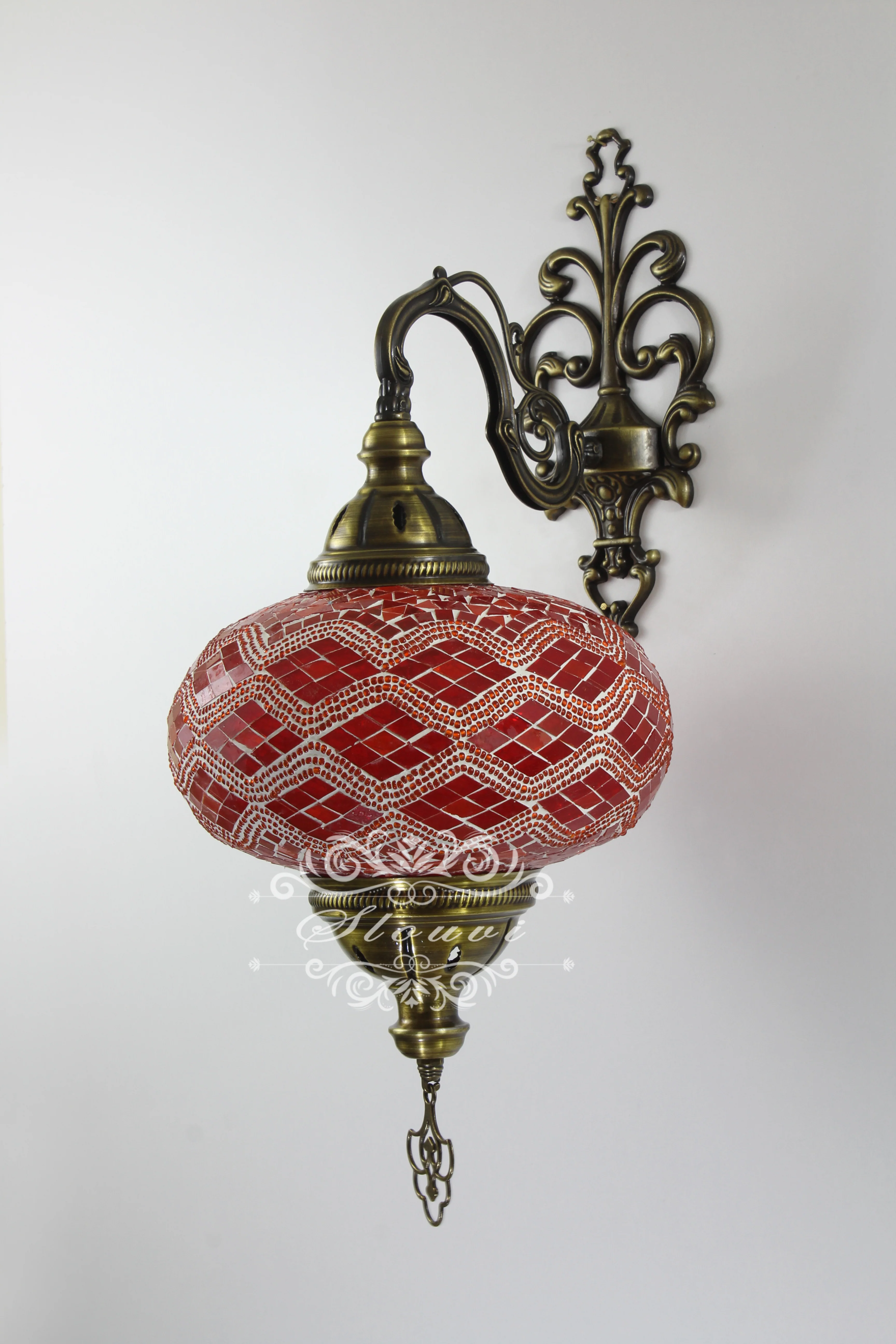 Melidia Turkish Mosaic Wall Sconce, With Extra Large Globes - Image 3