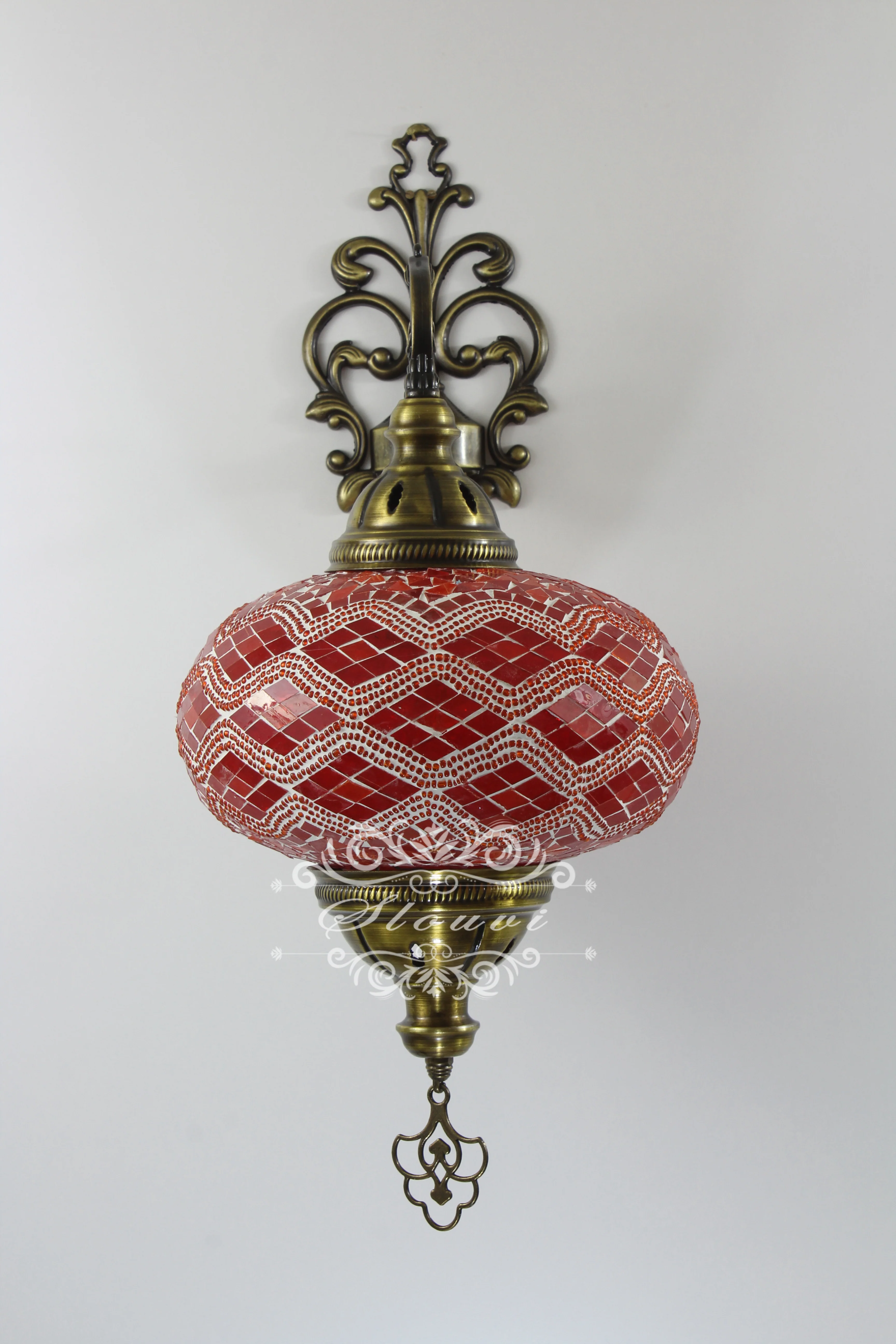 Melidia Turkish Mosaic Wall Sconce, With Extra Large Globes - Image 6