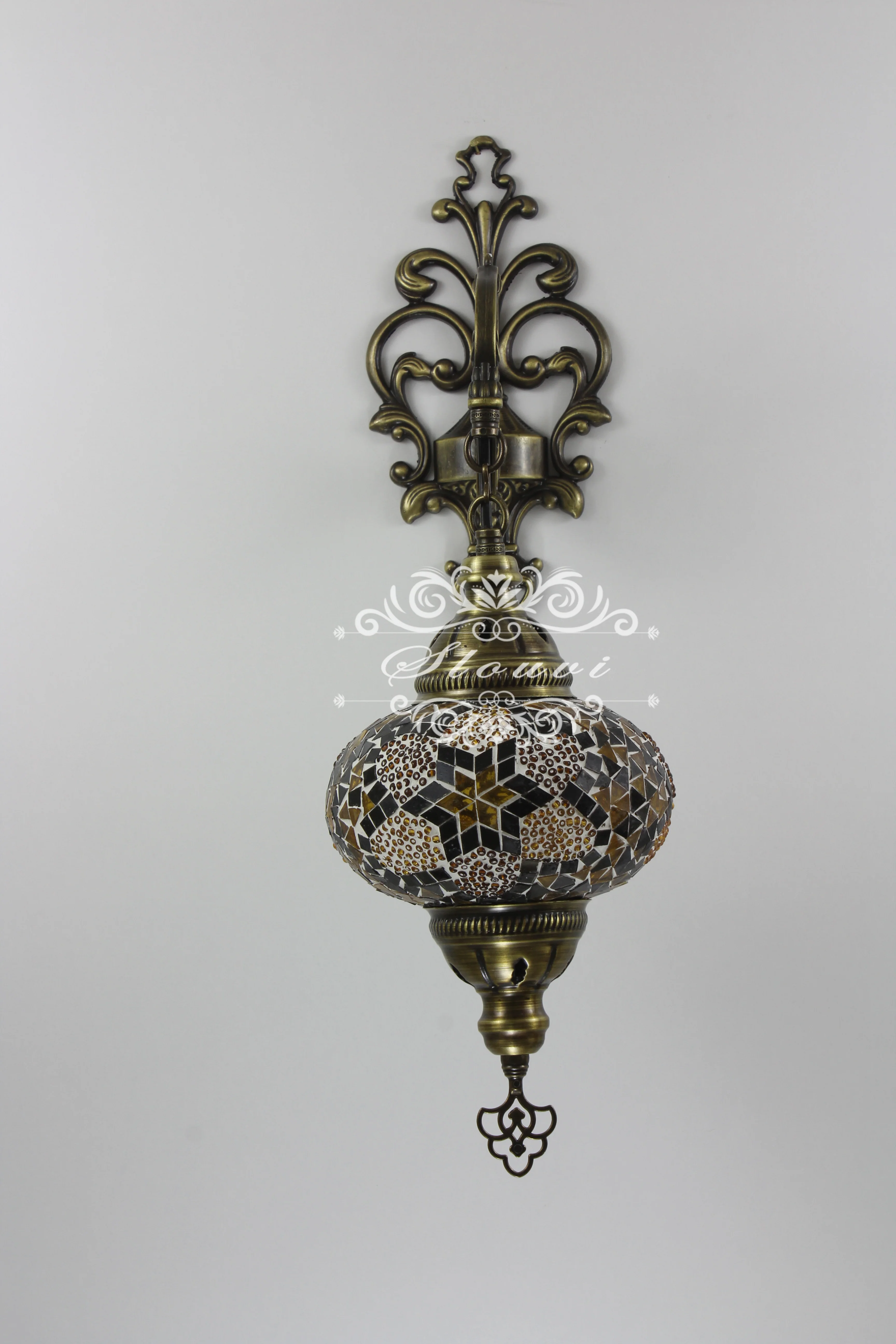 Melidia Turkish Mosaic Wall Sconce, With Large Globe - Image 5