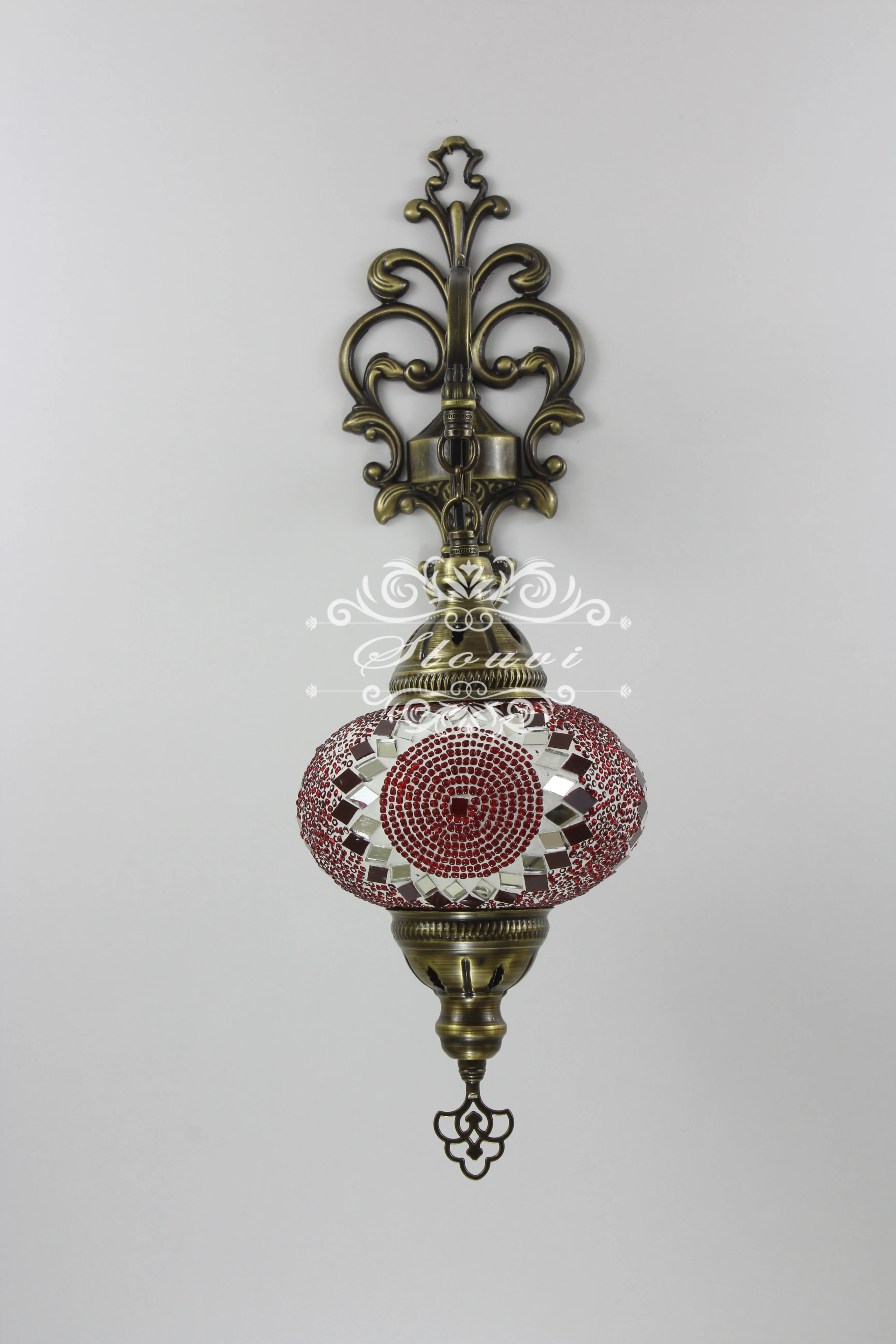 Turkish Mosaic Wall Sconce, With Large Globes - Image 6