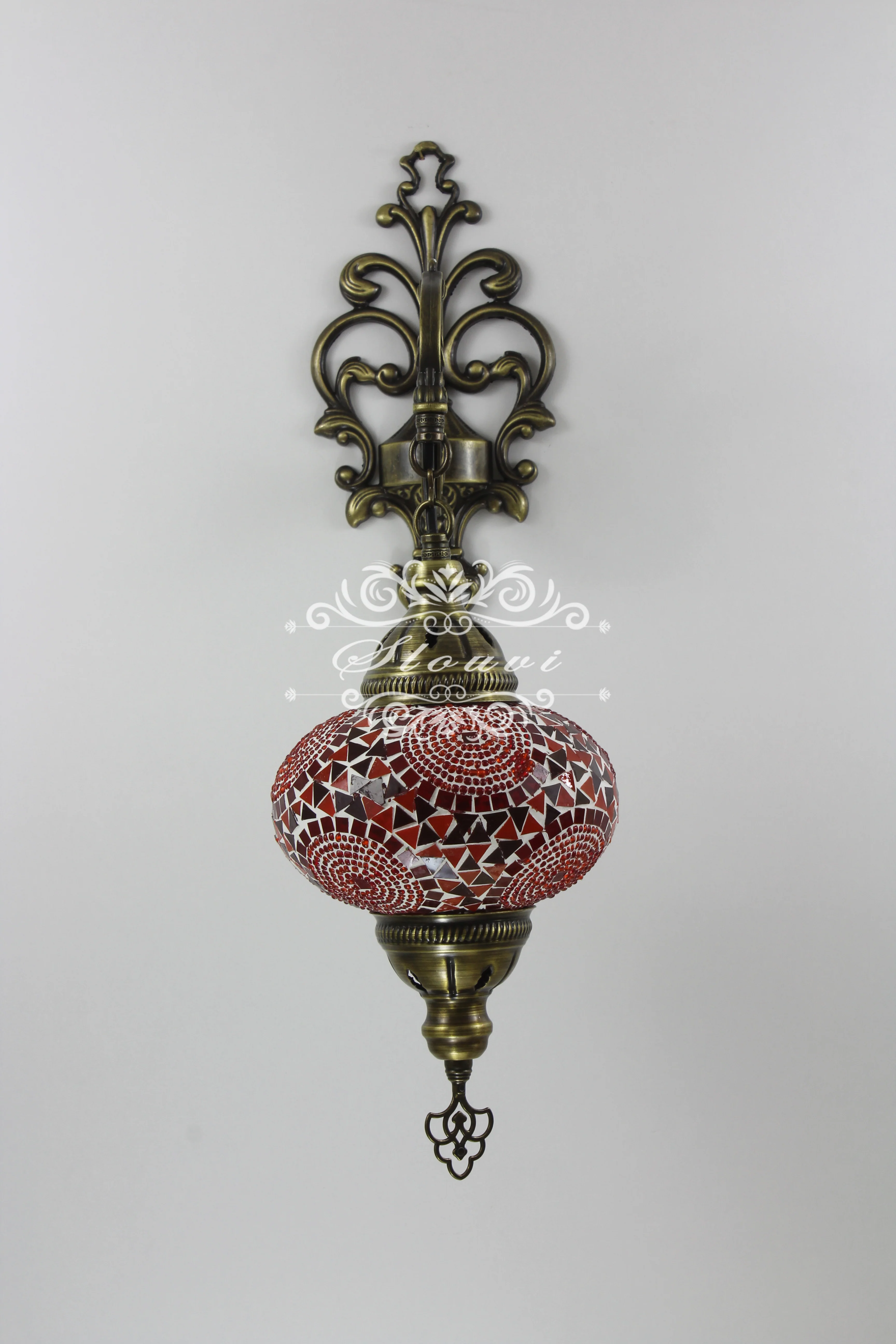Turkish Mosaic Wall Sconce, With Large Globes - Image 5