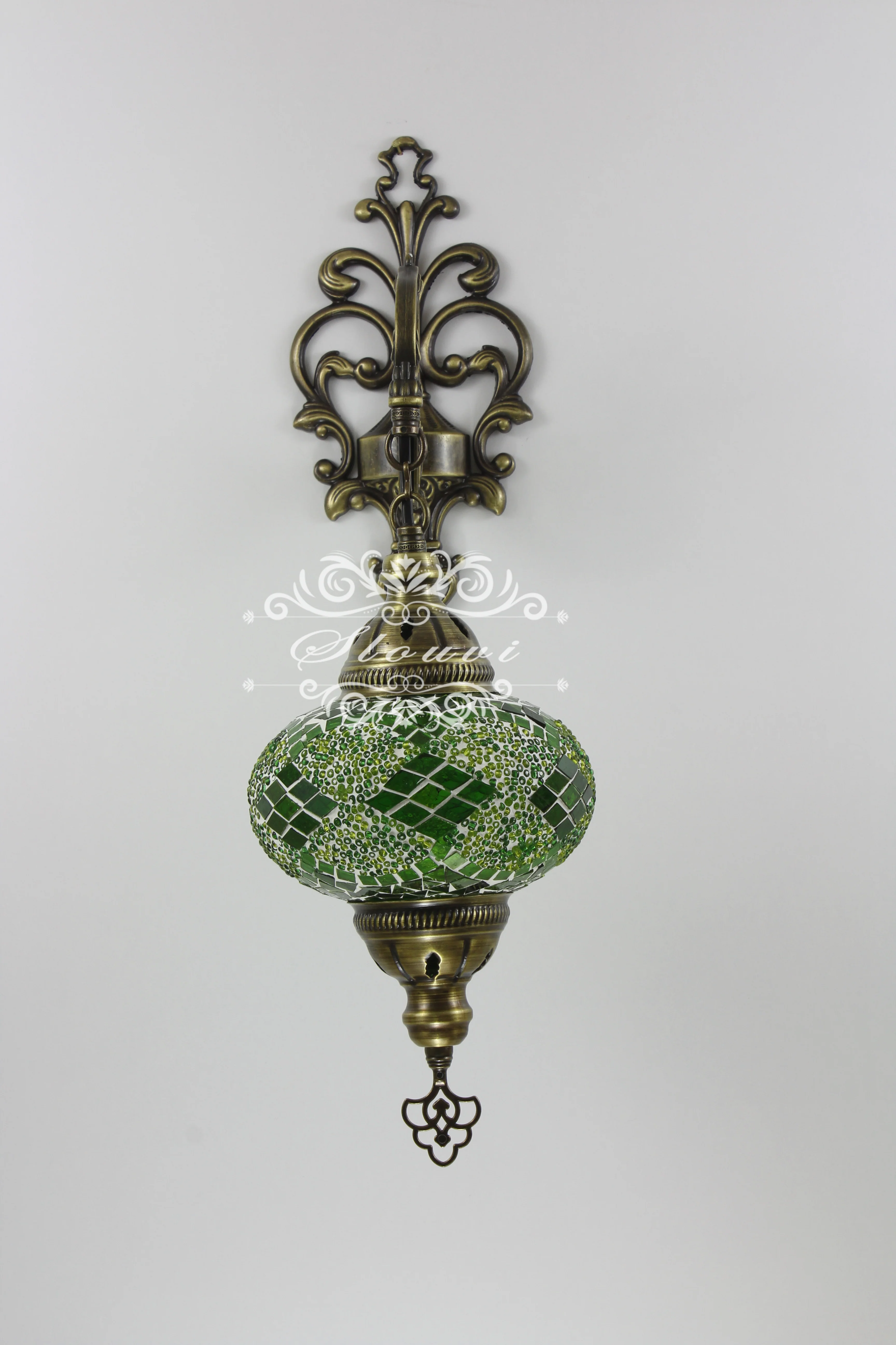 Turkish Mosaic Wall Sconce, With Large Globes - Image 5