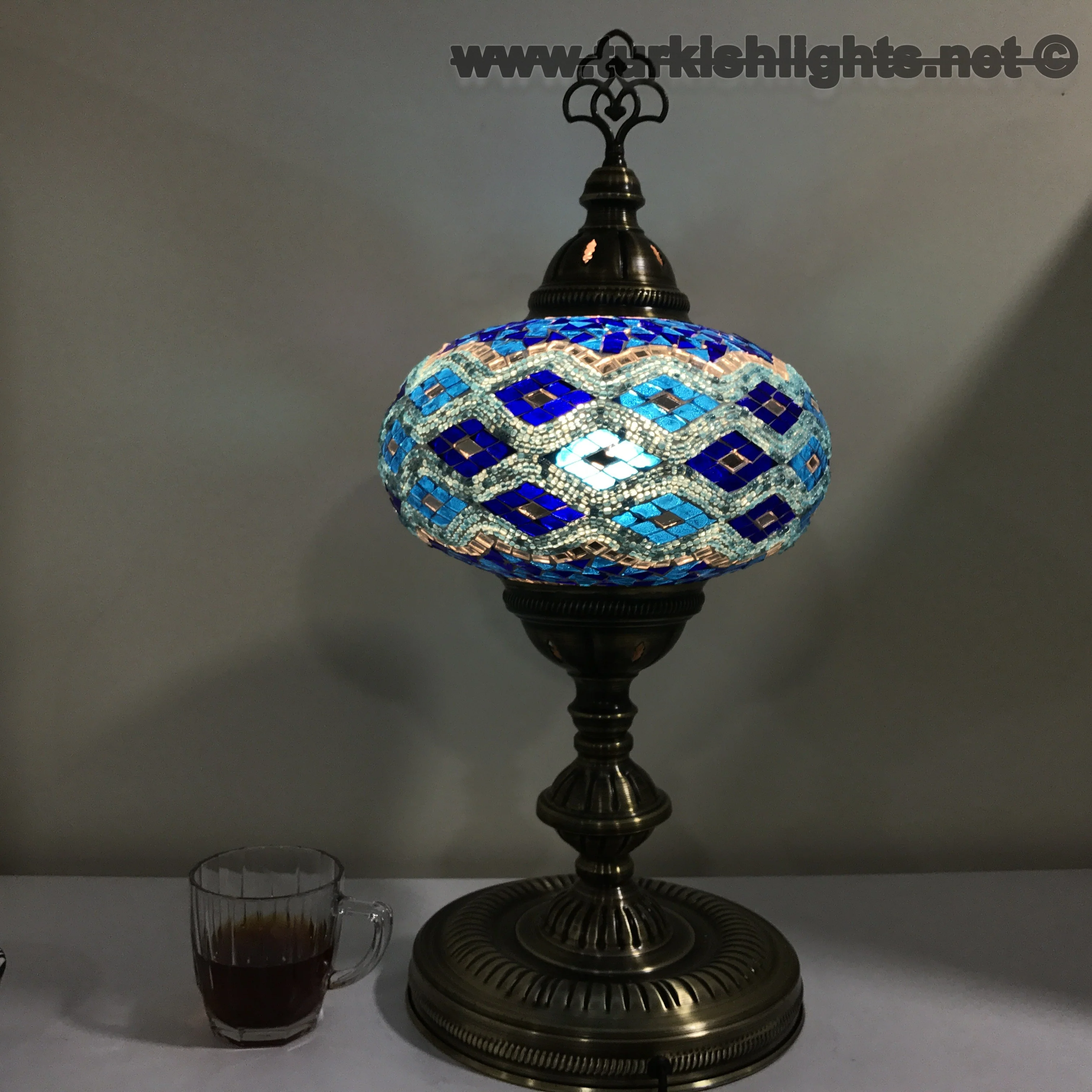Turkish Mosaic Table Lamp Extra Large Globe ID: TXL-19