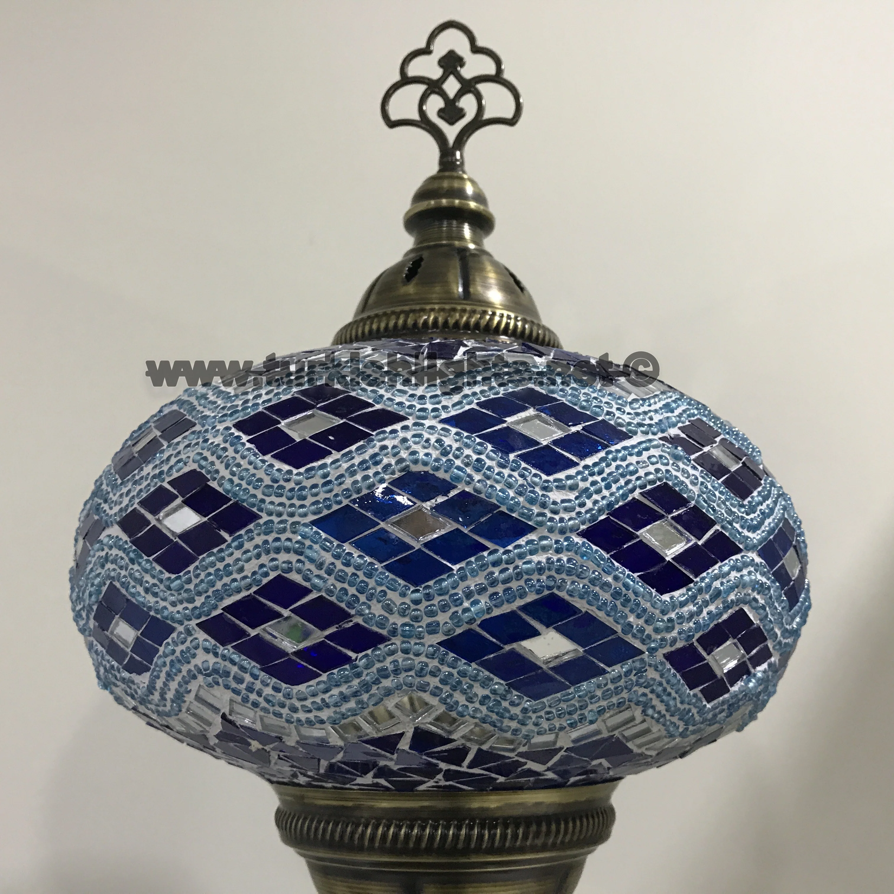 Turkish Mosaic Table Lamp Extra Large Globe ID: TXL-19 - Image 4