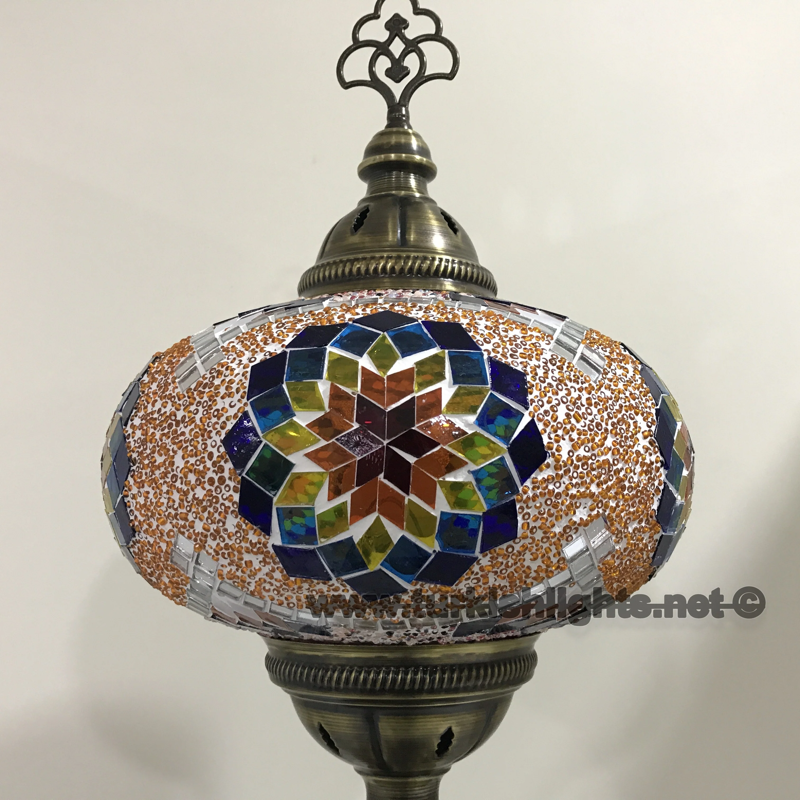 Turkish Mosaic Table Lamp Extra Large Globe ID: TXL-22 - Image 4