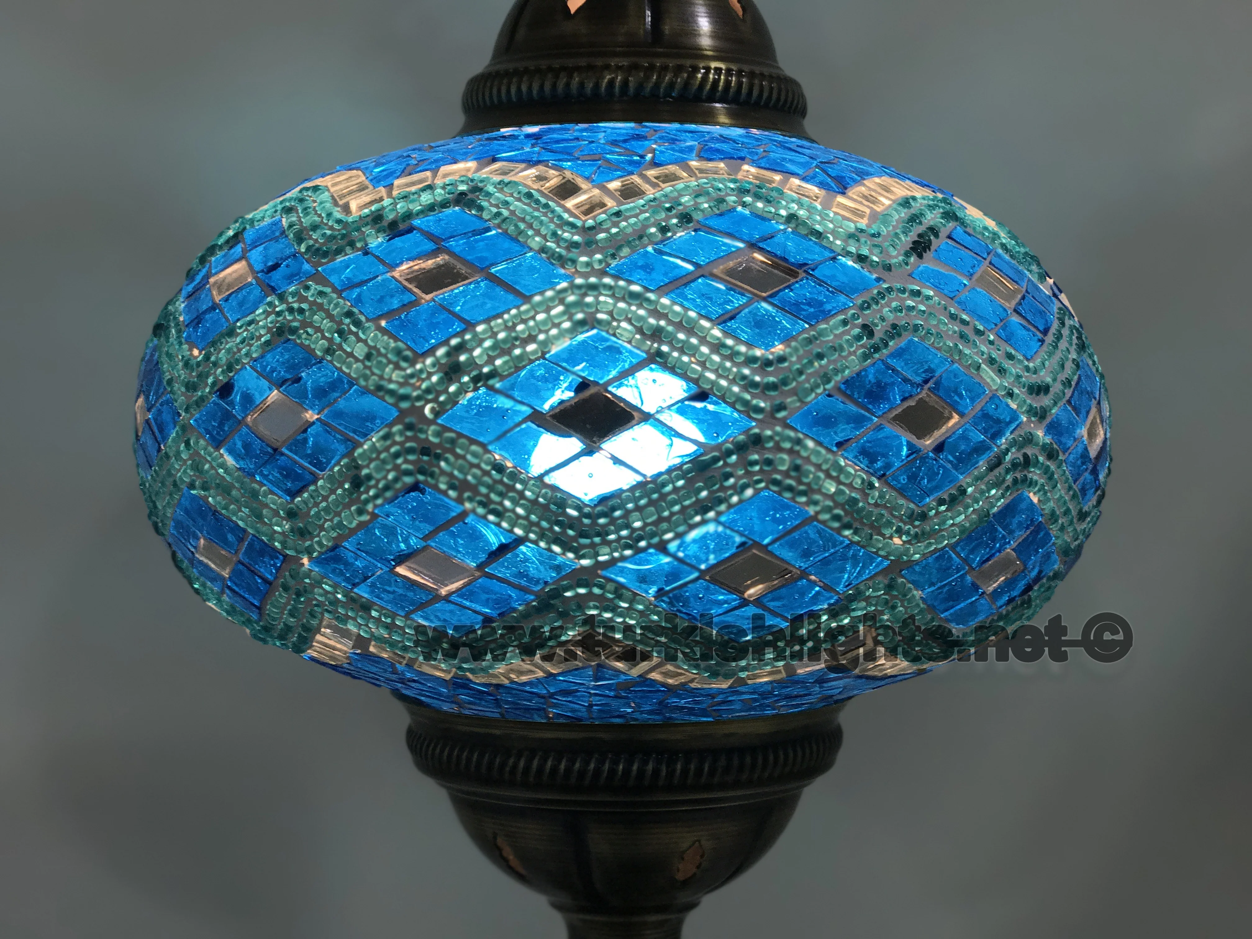 Turkish Mosaic Table Lamp Extra Large Globe ID: TXL-23 - Image 2