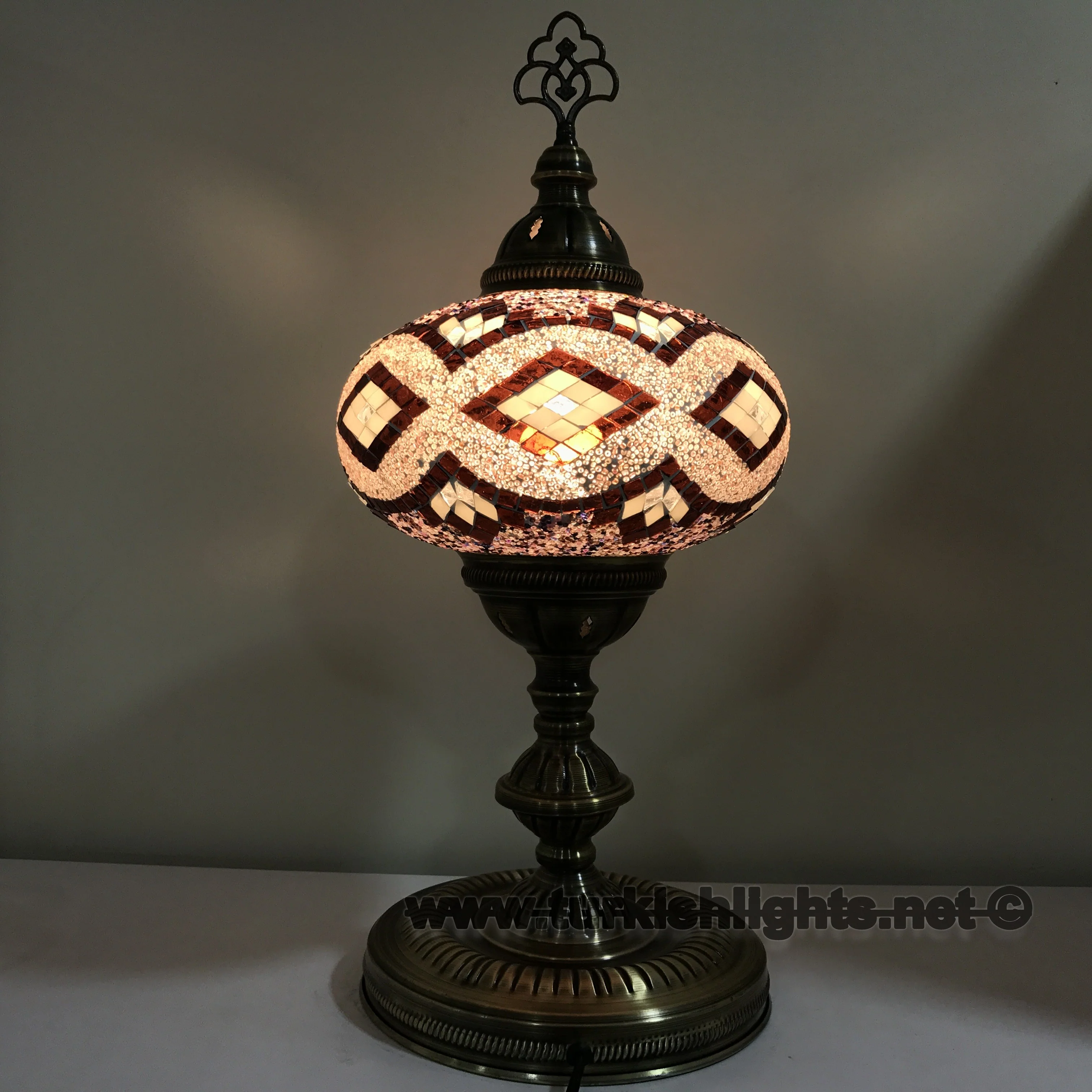 Turkish Mosaic Table Lamp Extra Large Globe ID: TXL-24 - Image 2