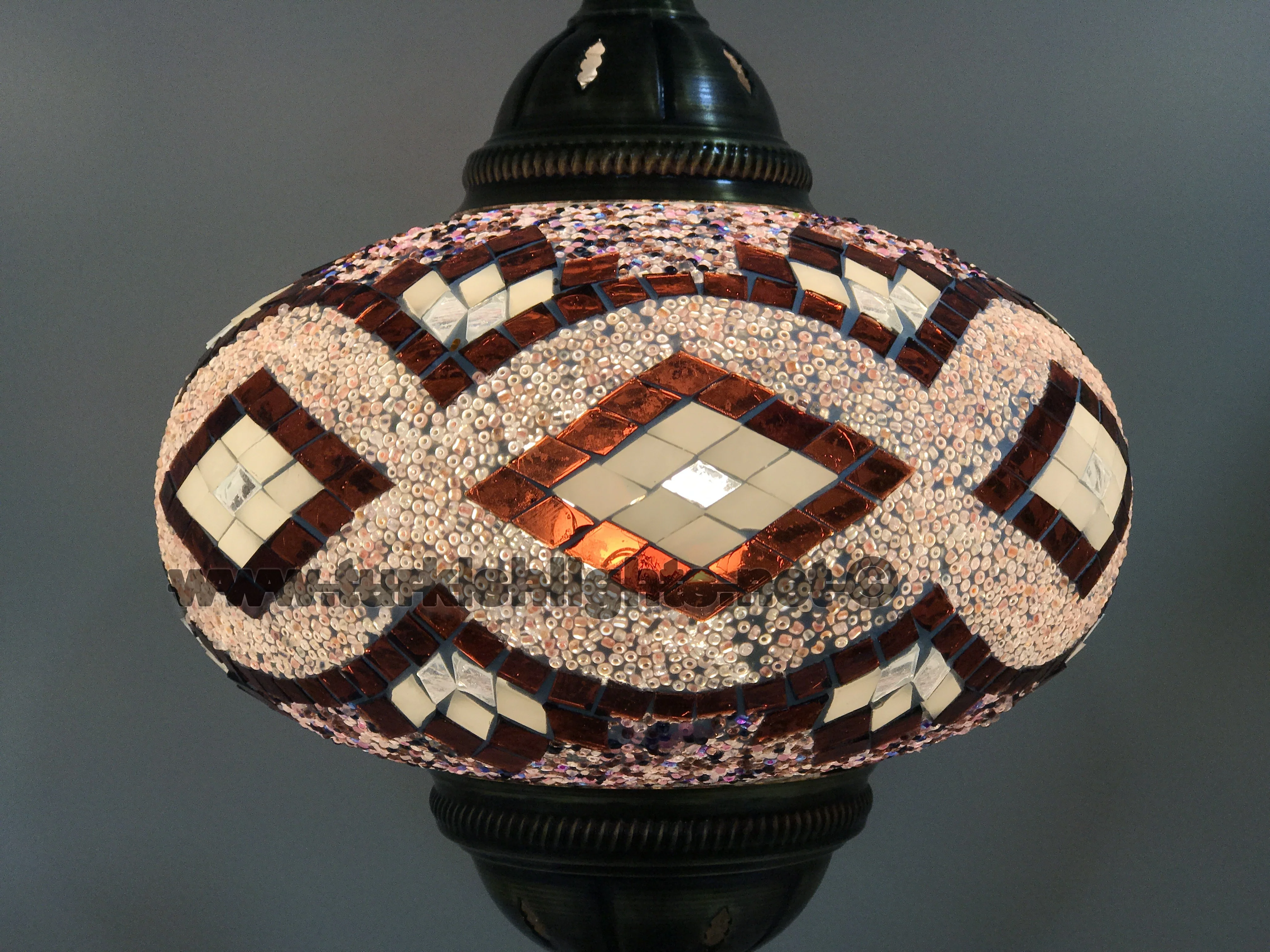 Turkish Mosaic Table Lamp Extra Large Globe ID: TXL-24 - Image 3