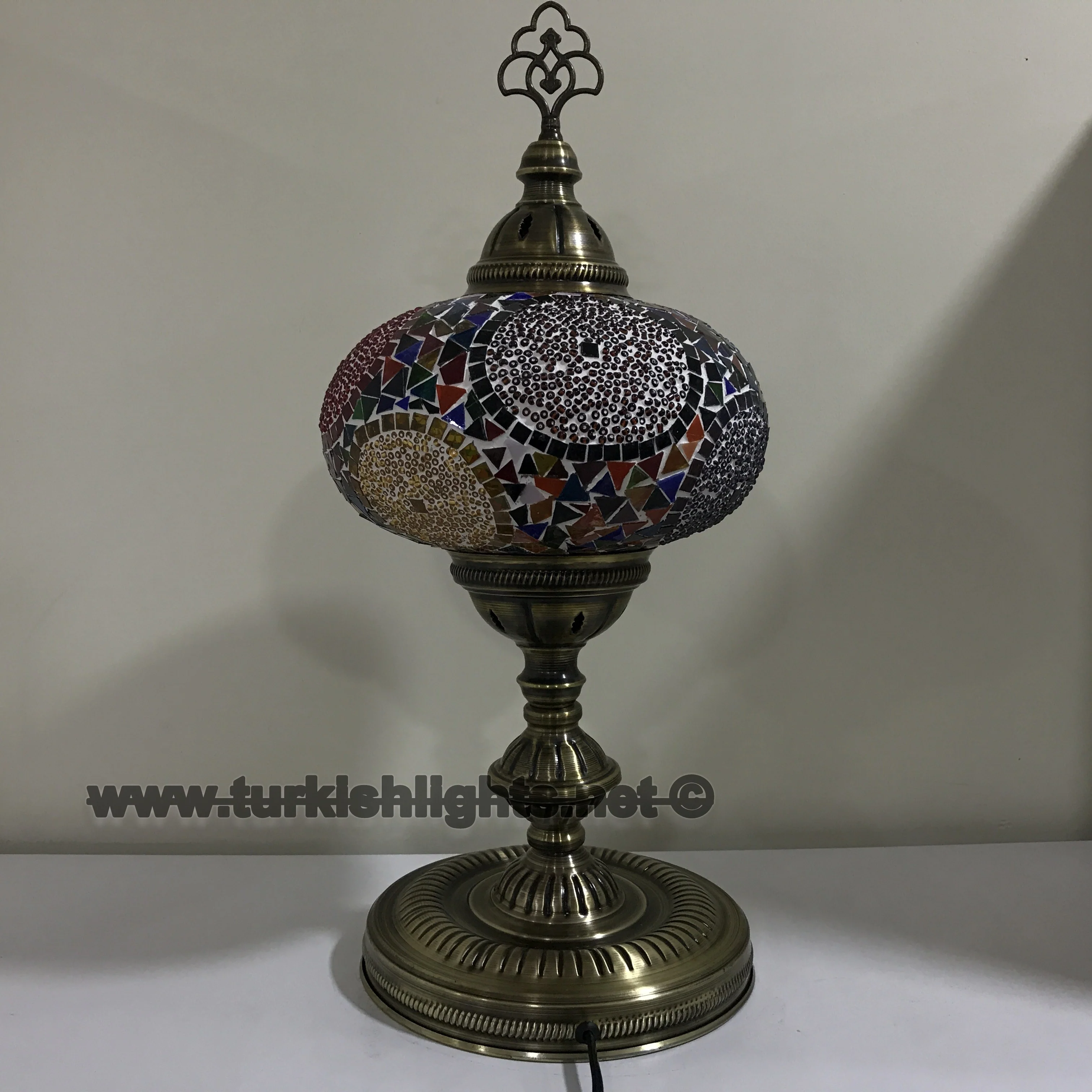 Turkish Mosaic Table Lamp Extra Large Globe ID: TXL-25 - Image 4