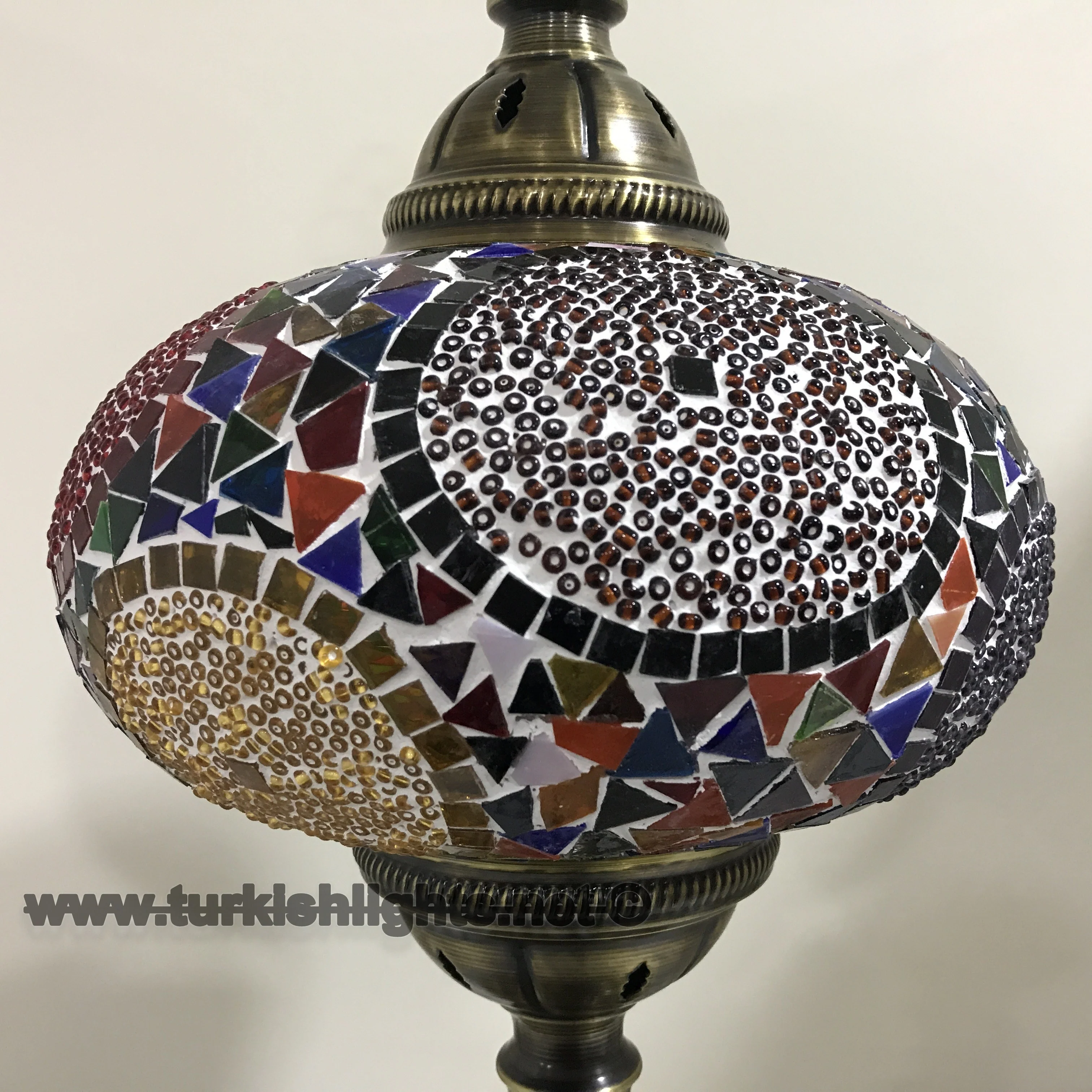 Turkish Mosaic Table Lamp Extra Large Globe ID: TXL-25 - Image 5
