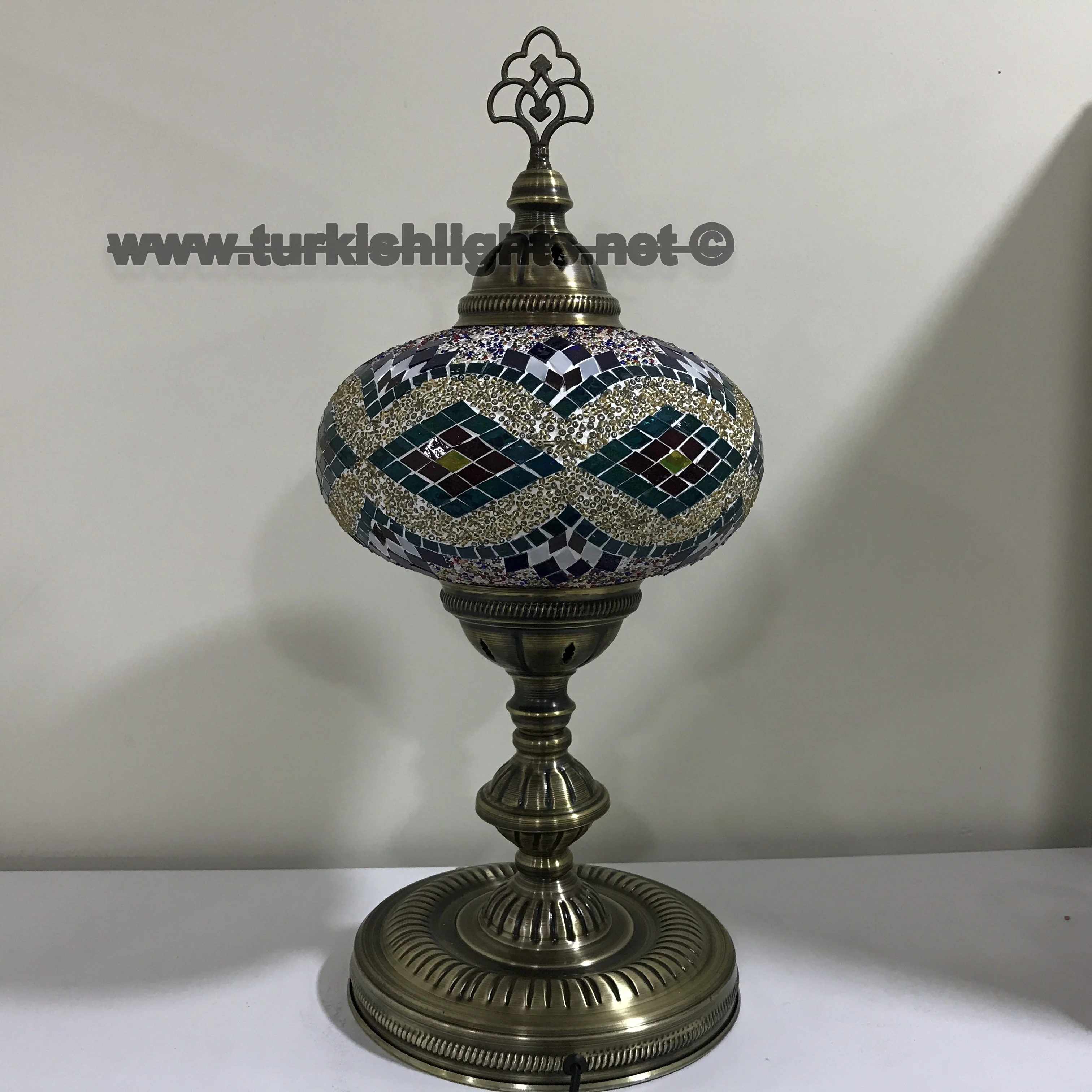 Turkish Mosaic Table Lamp Extra Large Globe ID: TXL-29 - Image 3
