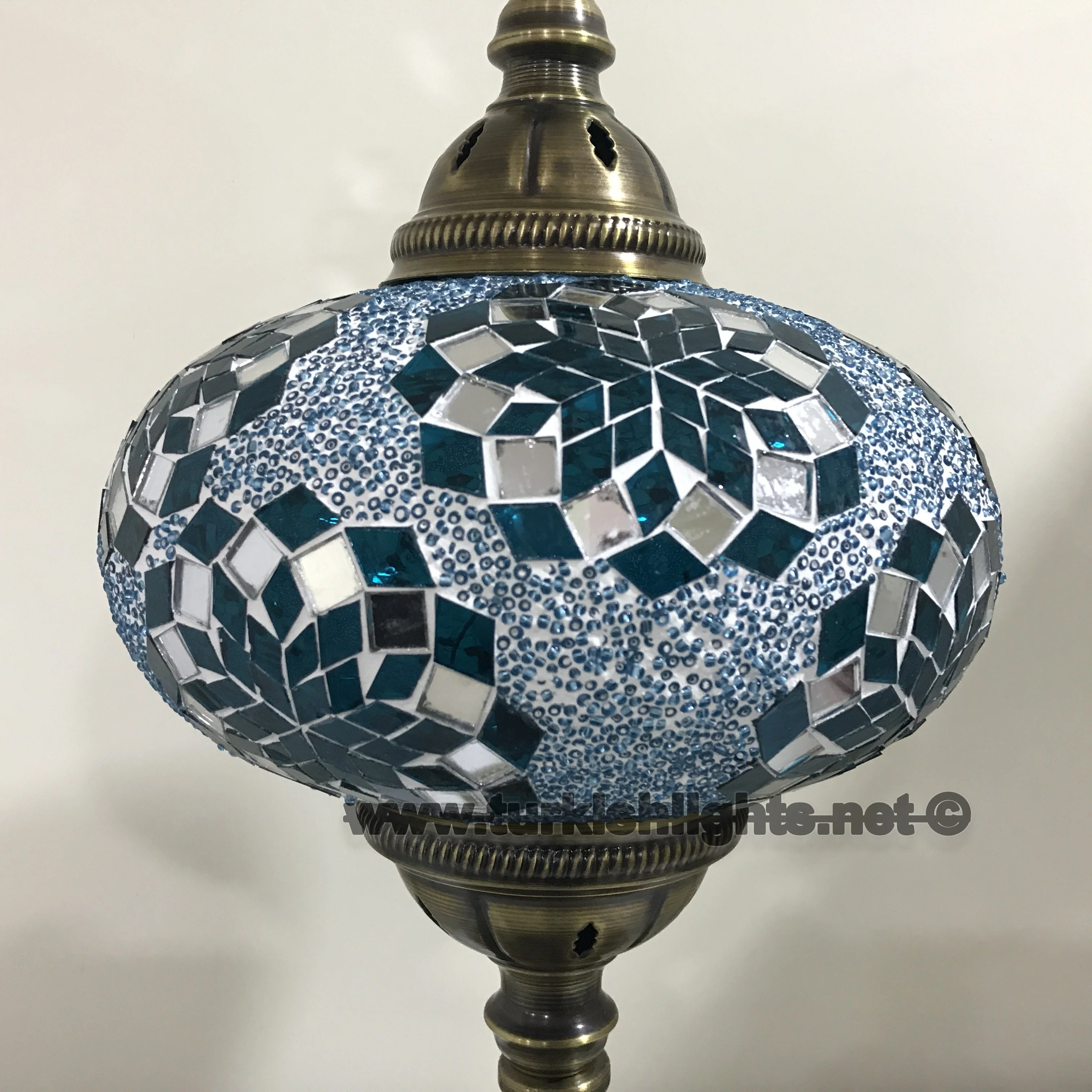 Turkish Mosaic Table Lamp Extra Large Globe ID: TXL-31 - Image 3