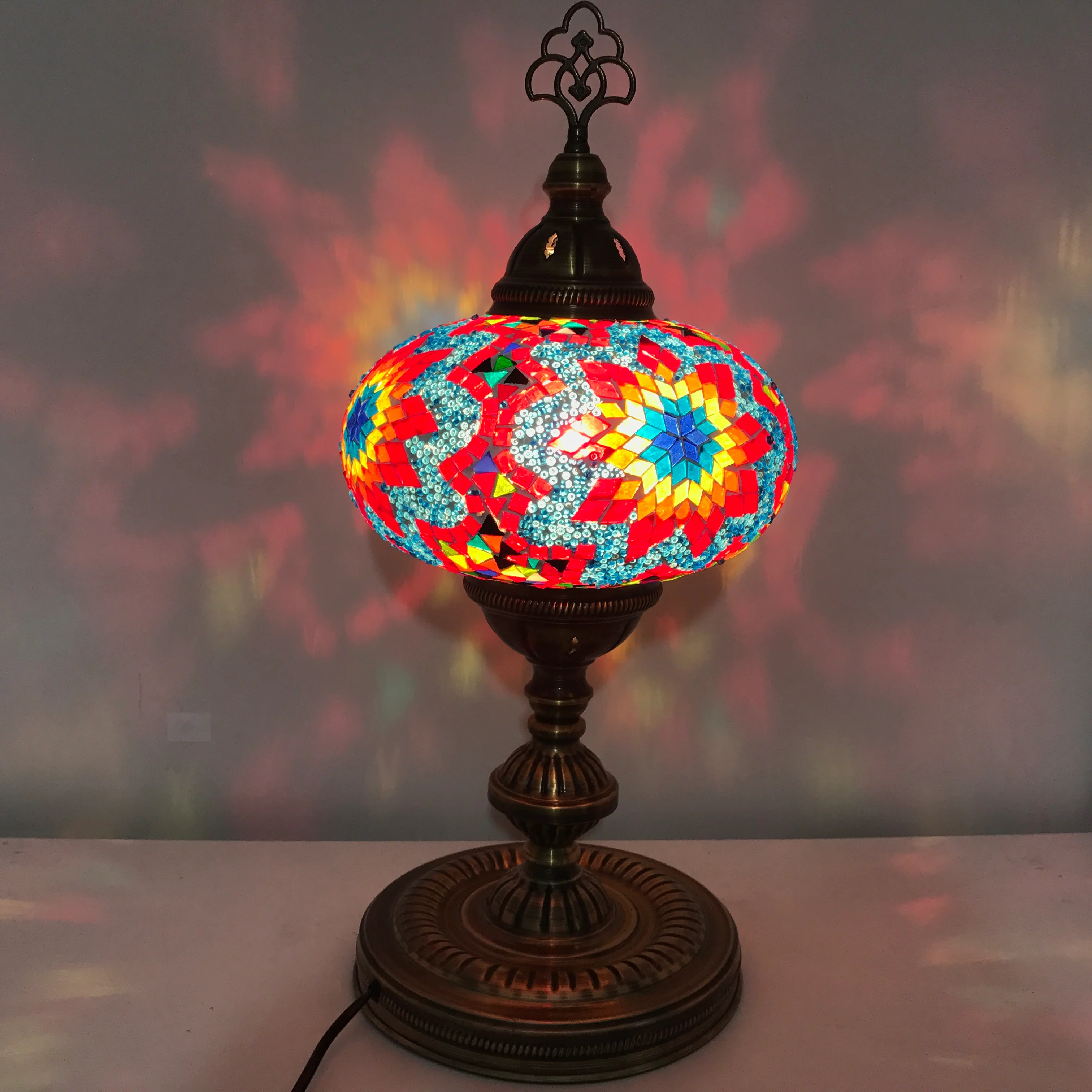 Turkish Mosaic Table Lamp Extra Large Globe ID: TXL-38