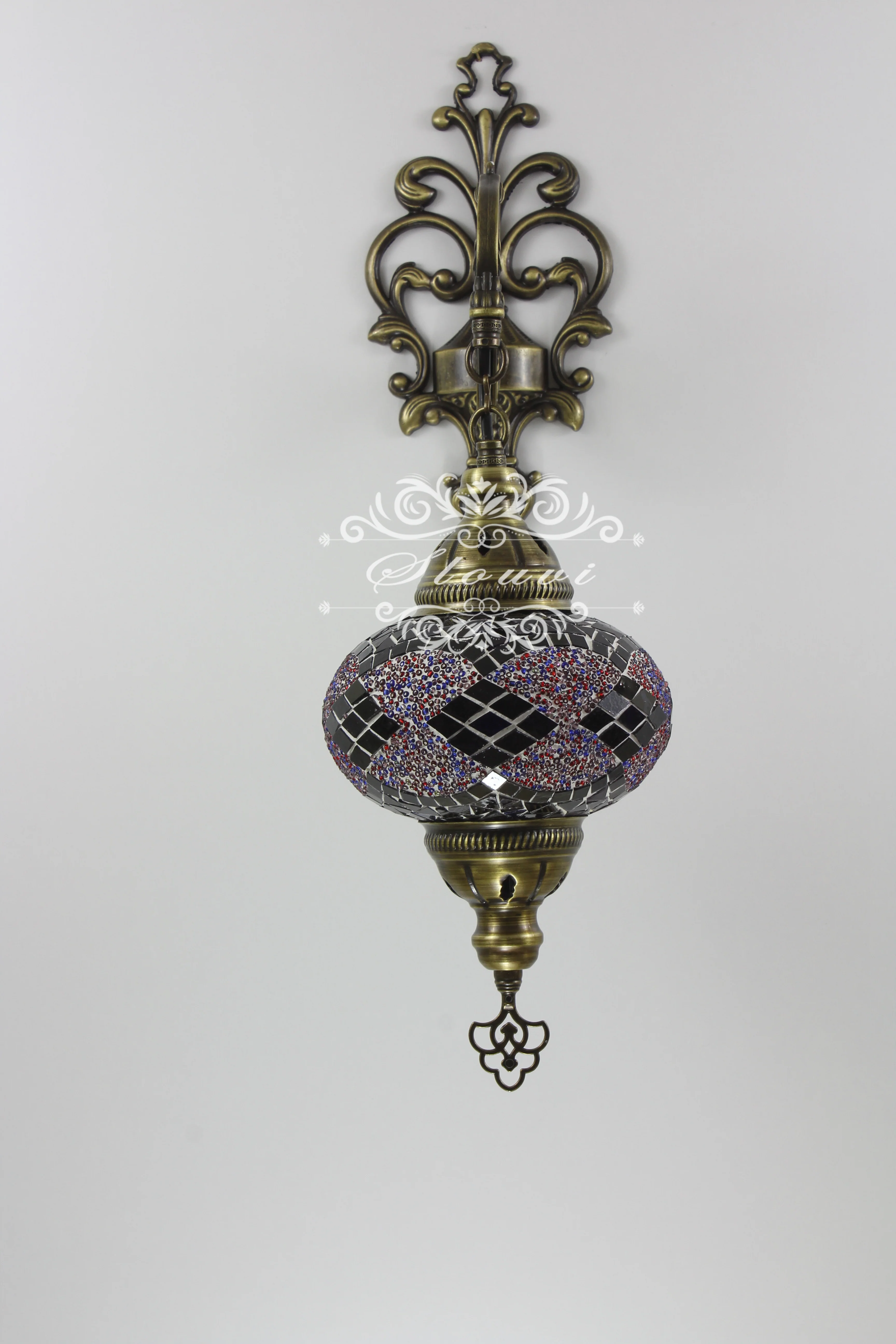 Turkish Mosaic Wall Sconce Large Globe ID: WSL02 - Image 5
