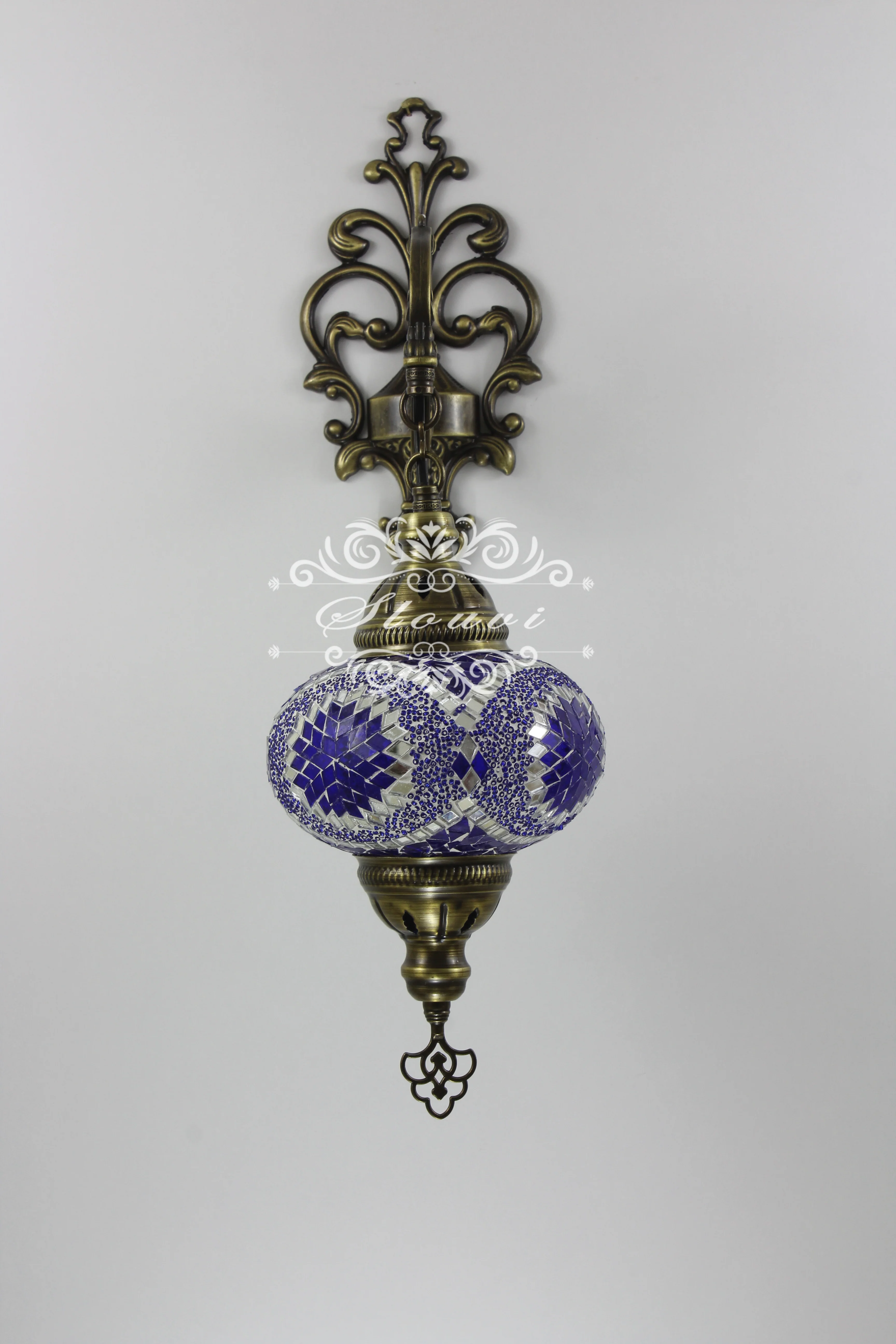 Turkish Mosaic Wall Sconce Large Globe ID: WSL04 - Image 5