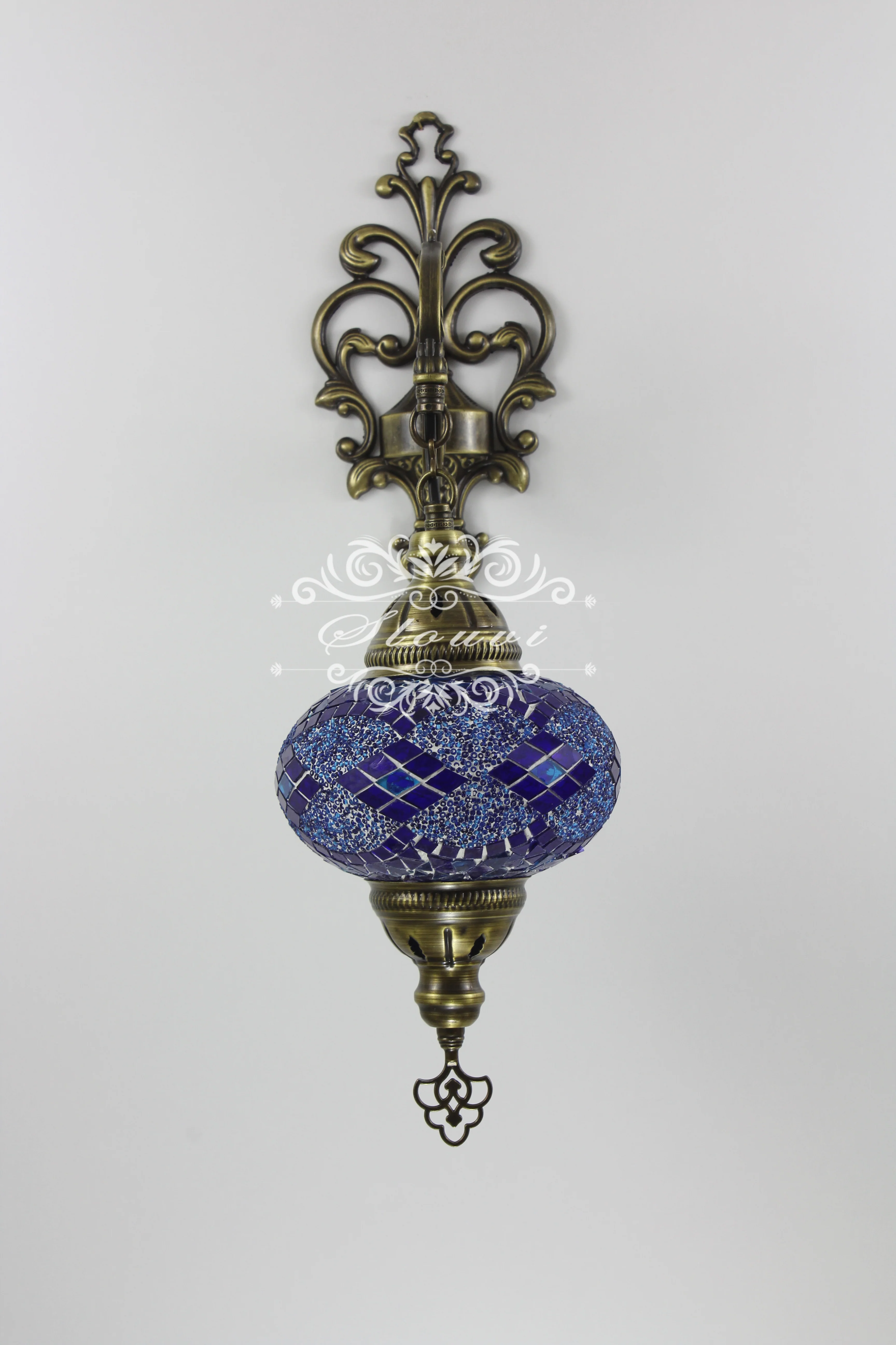 Turkish Mosaic Wall Sconce Large Globe ID: WSL14 - Image 5