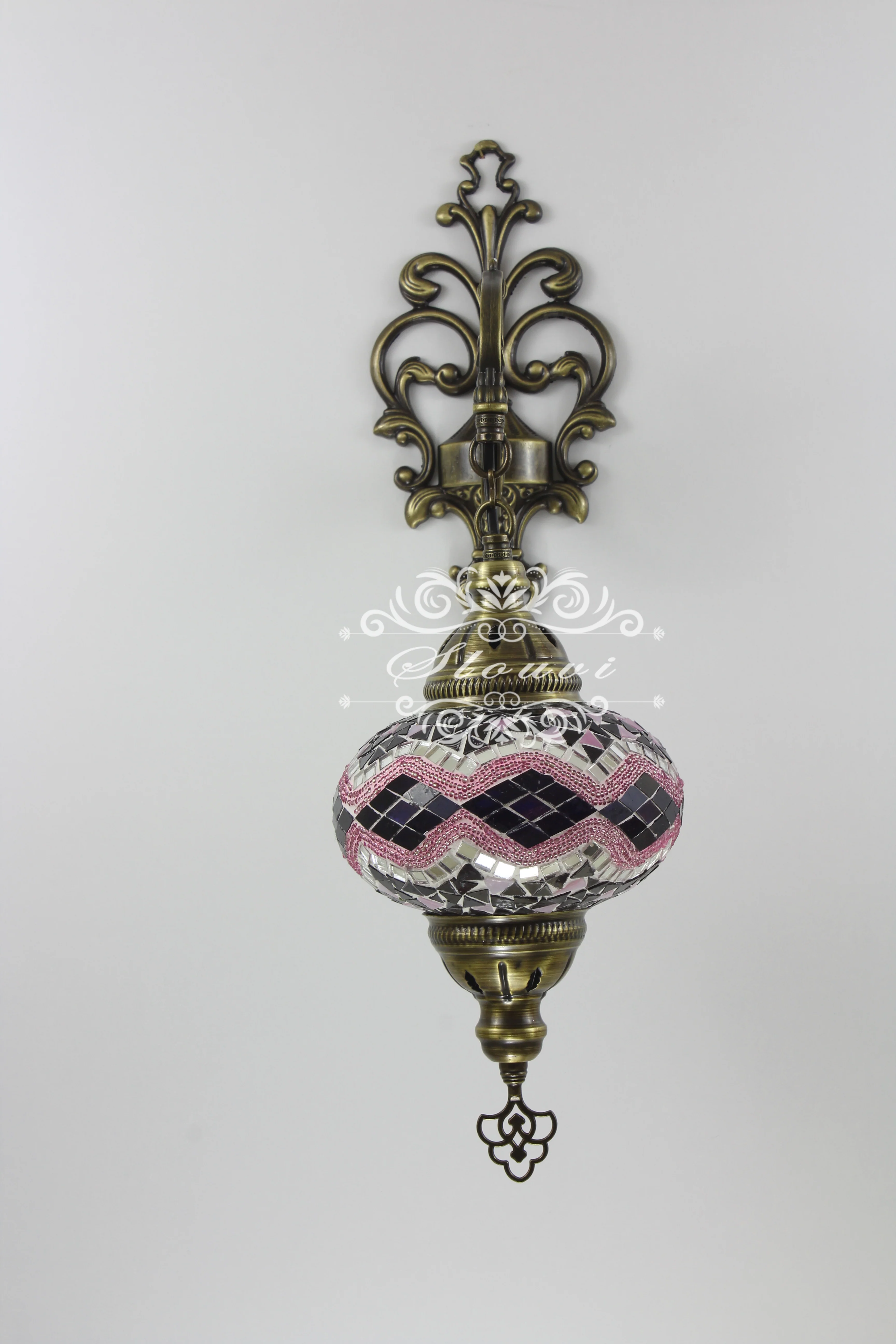 Turkish Mosaic Wall Sconce Large Globe ID: WSL22 - Image 5