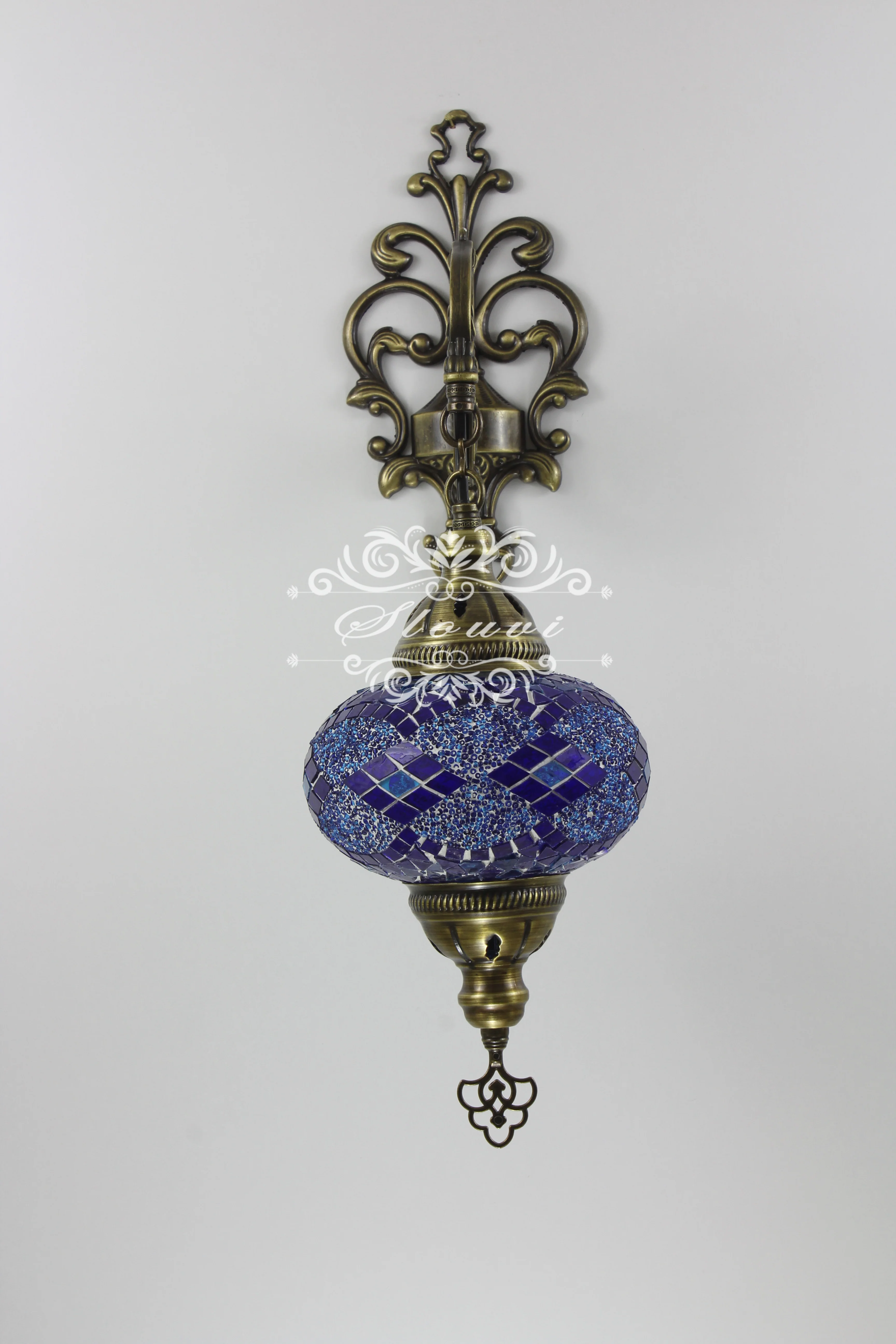 Turkish Mosaic Wall Sconce Large Globe ID: WSL25 - Image 5
