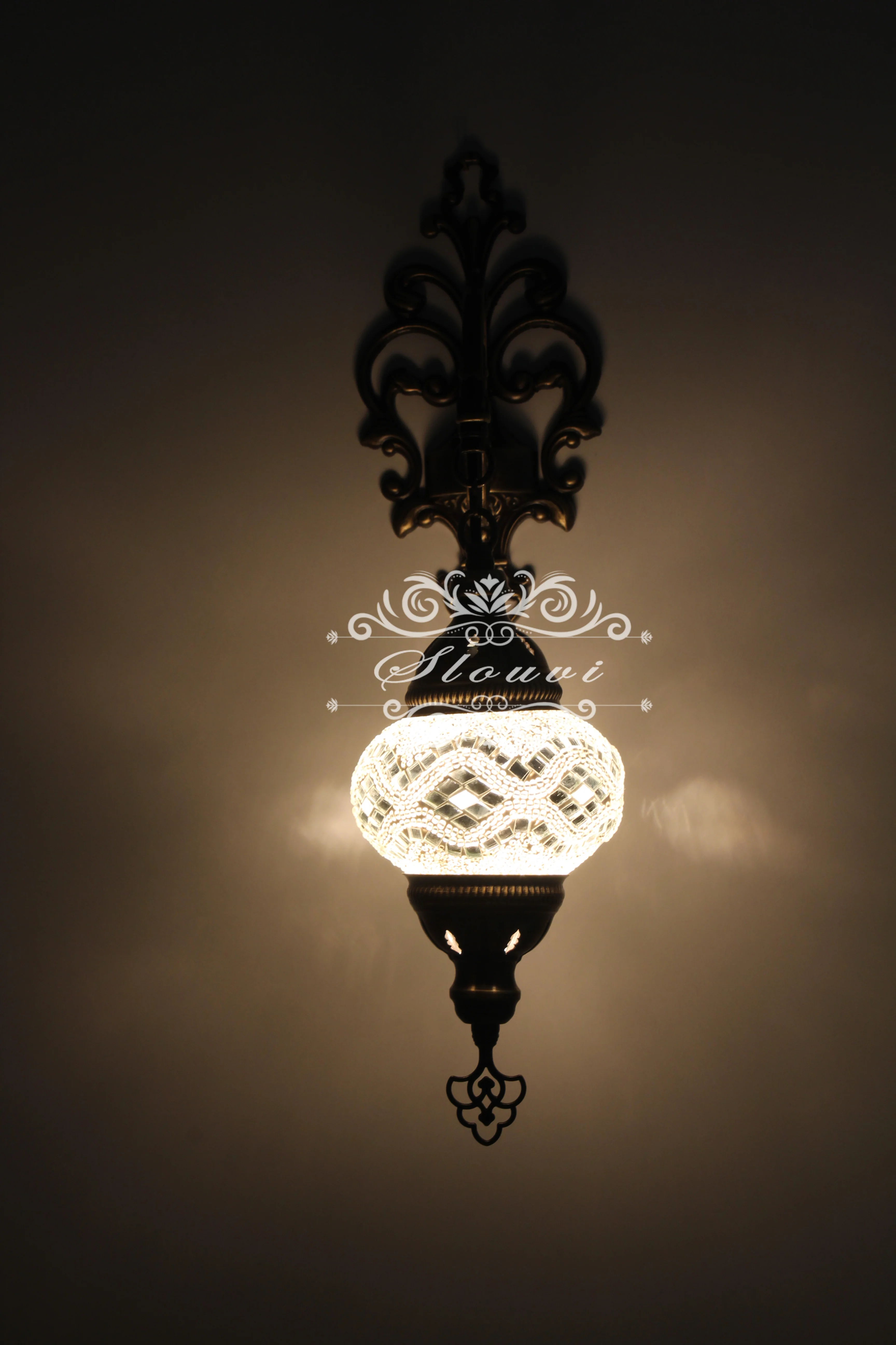 Turkish Mosaic Wall Sconce Medium Globe ID: WSM01 - Image 2