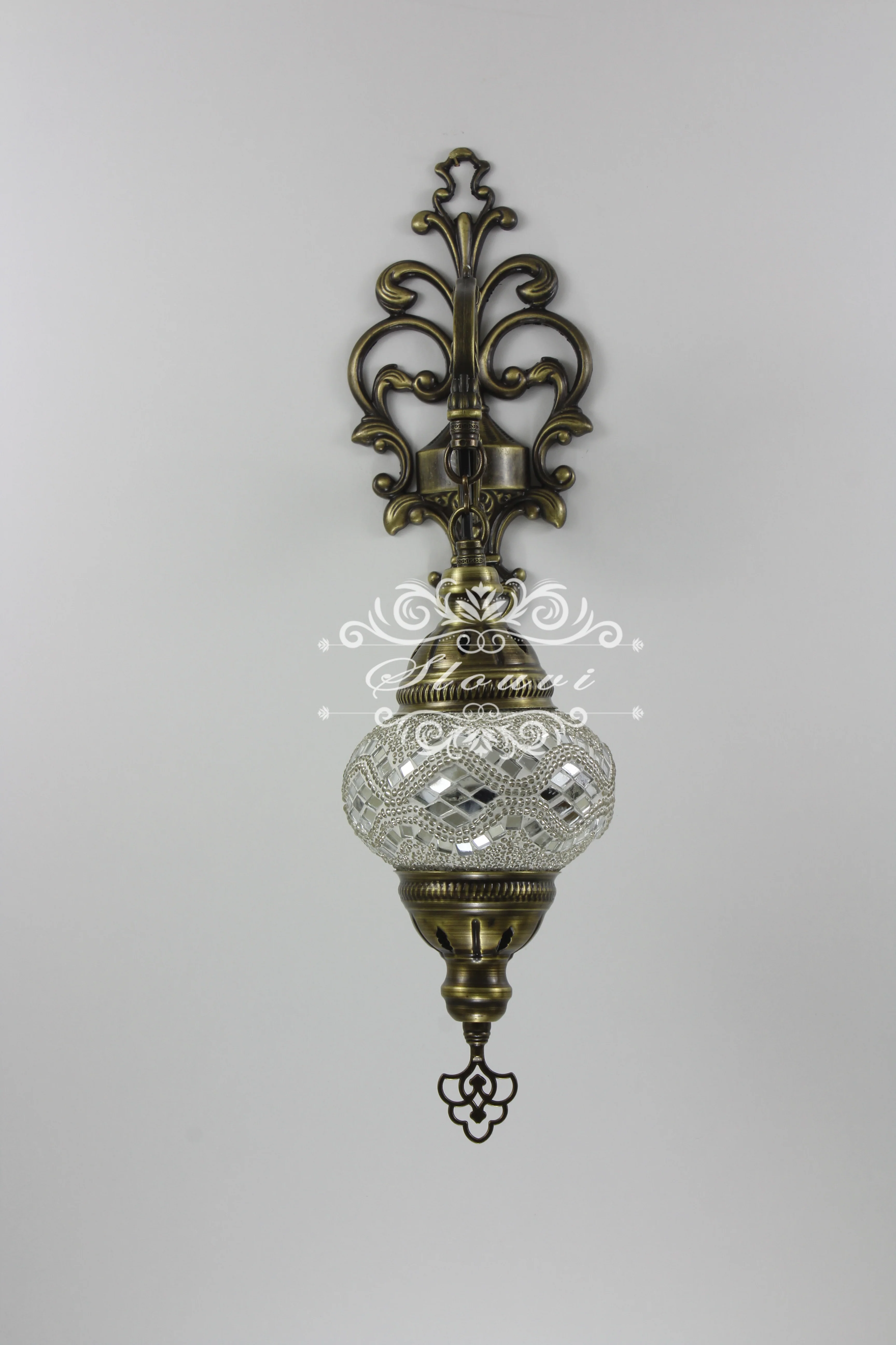 Turkish Mosaic Wall Sconce Medium Globe ID: WSM01 - Image 5