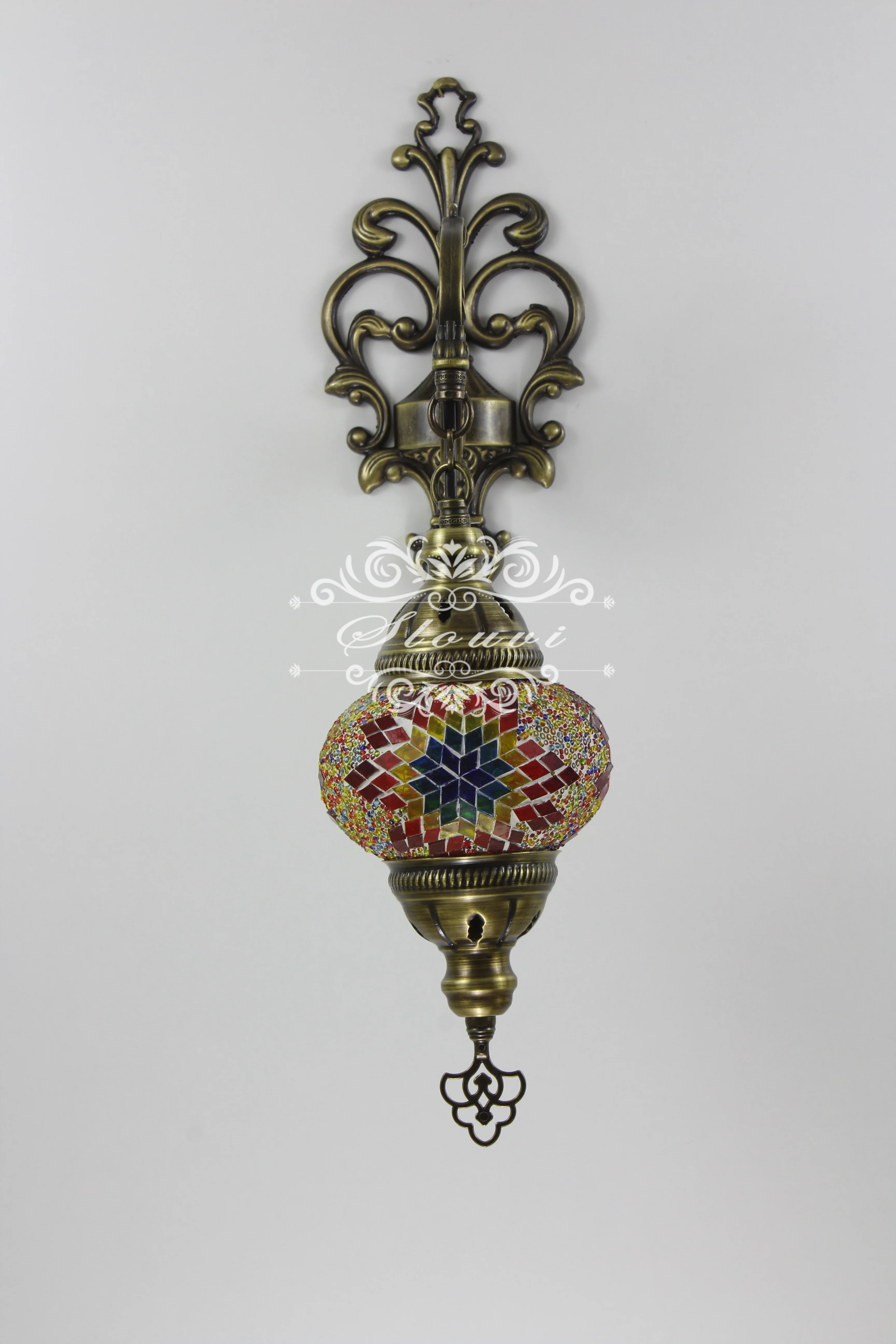 Turkish Mosaic Wall Sconce Medium Globe ID: WSM02 - Image 5