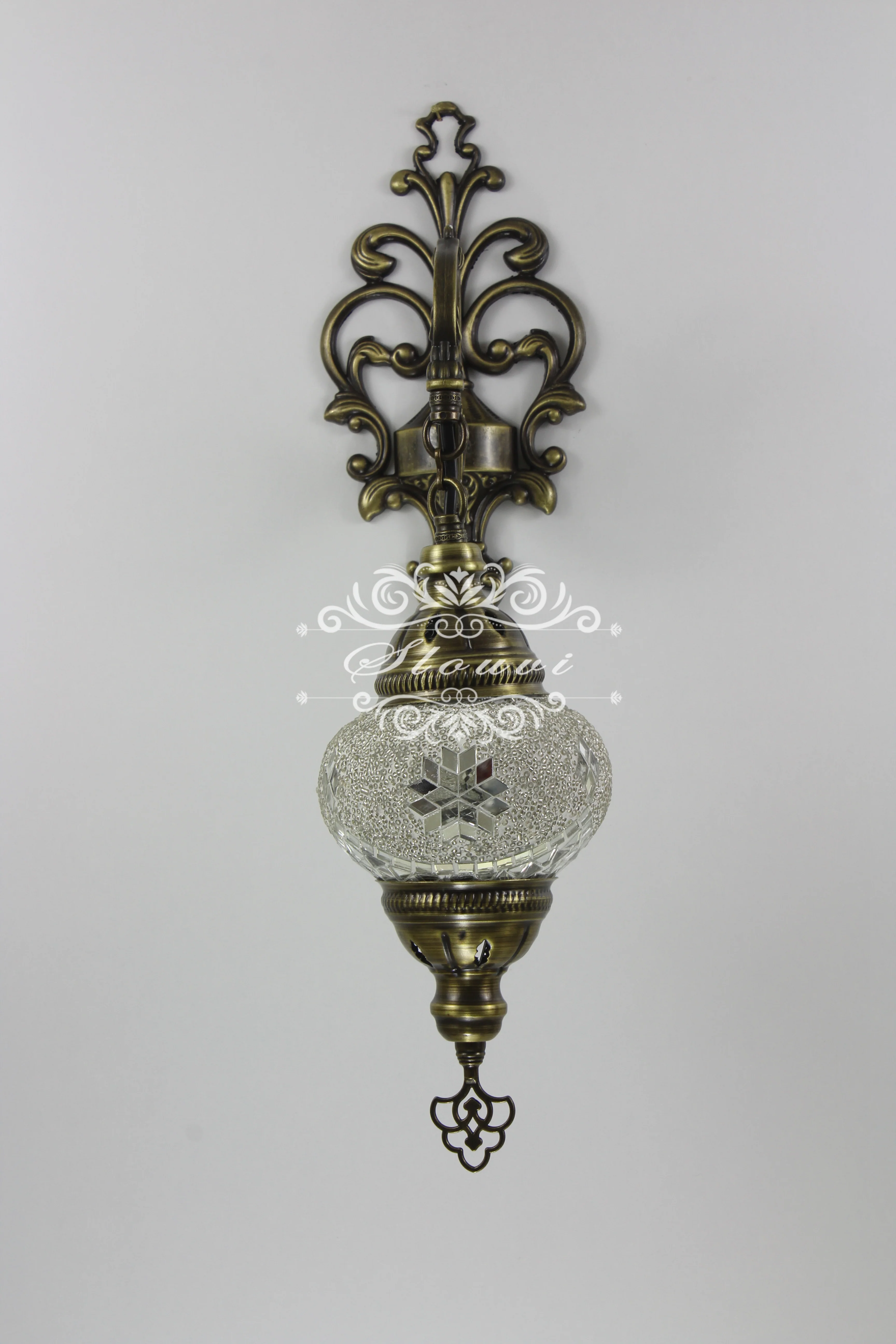 Turkish Mosaic Wall Sconce Medium Globe ID: WSM03 - Image 5