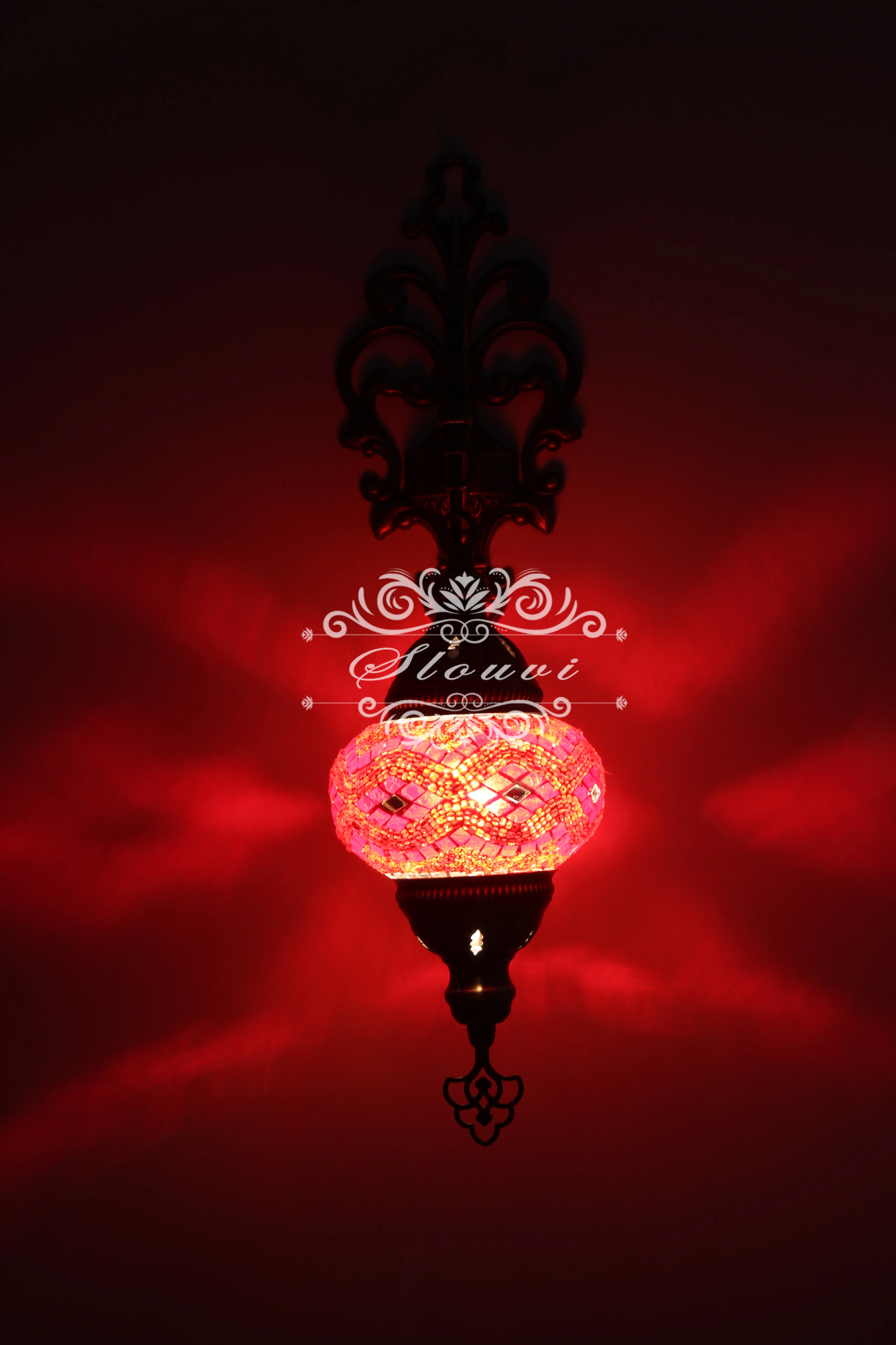 Turkish Mosaic Wall Sconce Medium Globe ID: WSM05 - Image 2