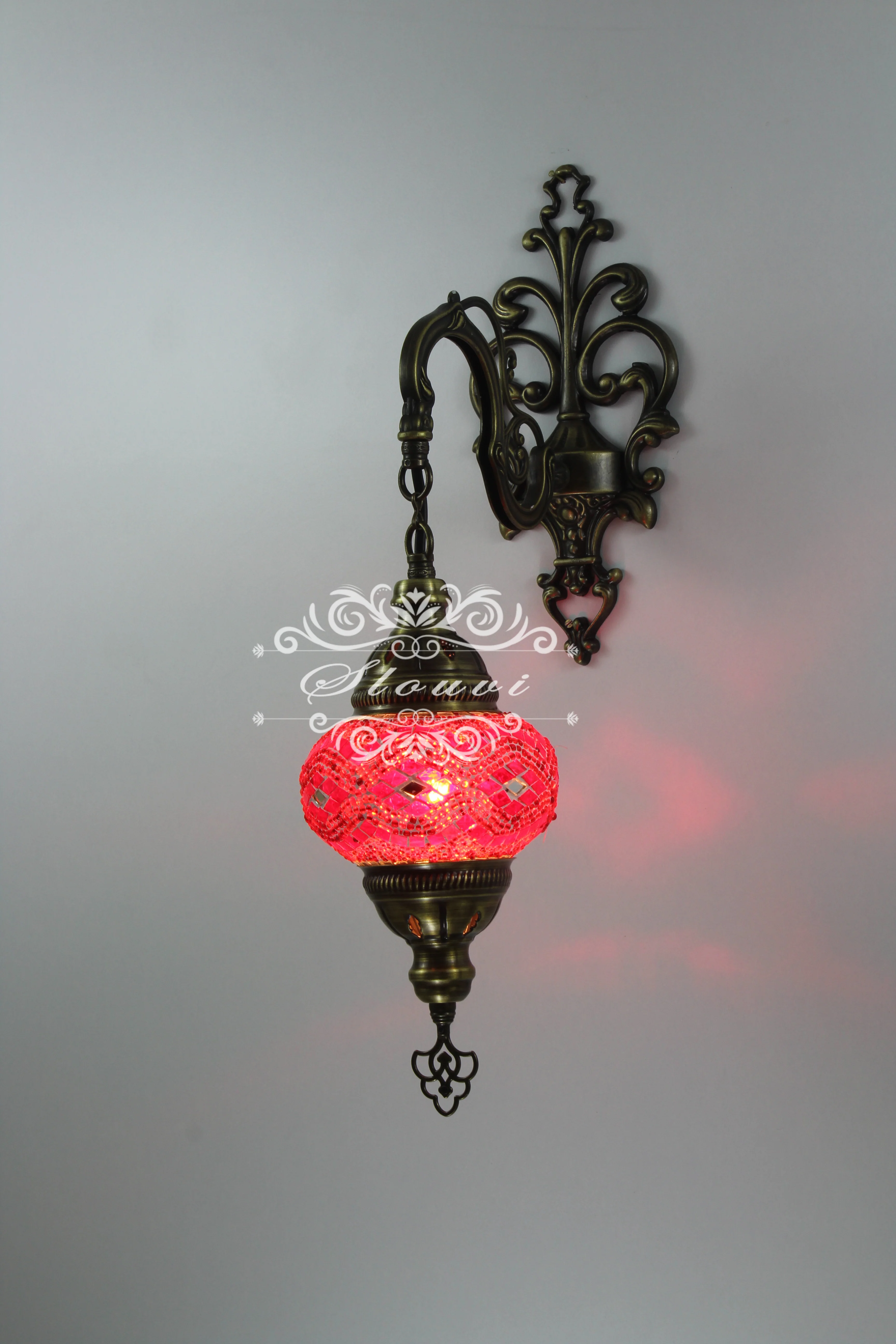 Turkish Mosaic Wall Sconce Medium Globe ID: WSM05 - Image 3