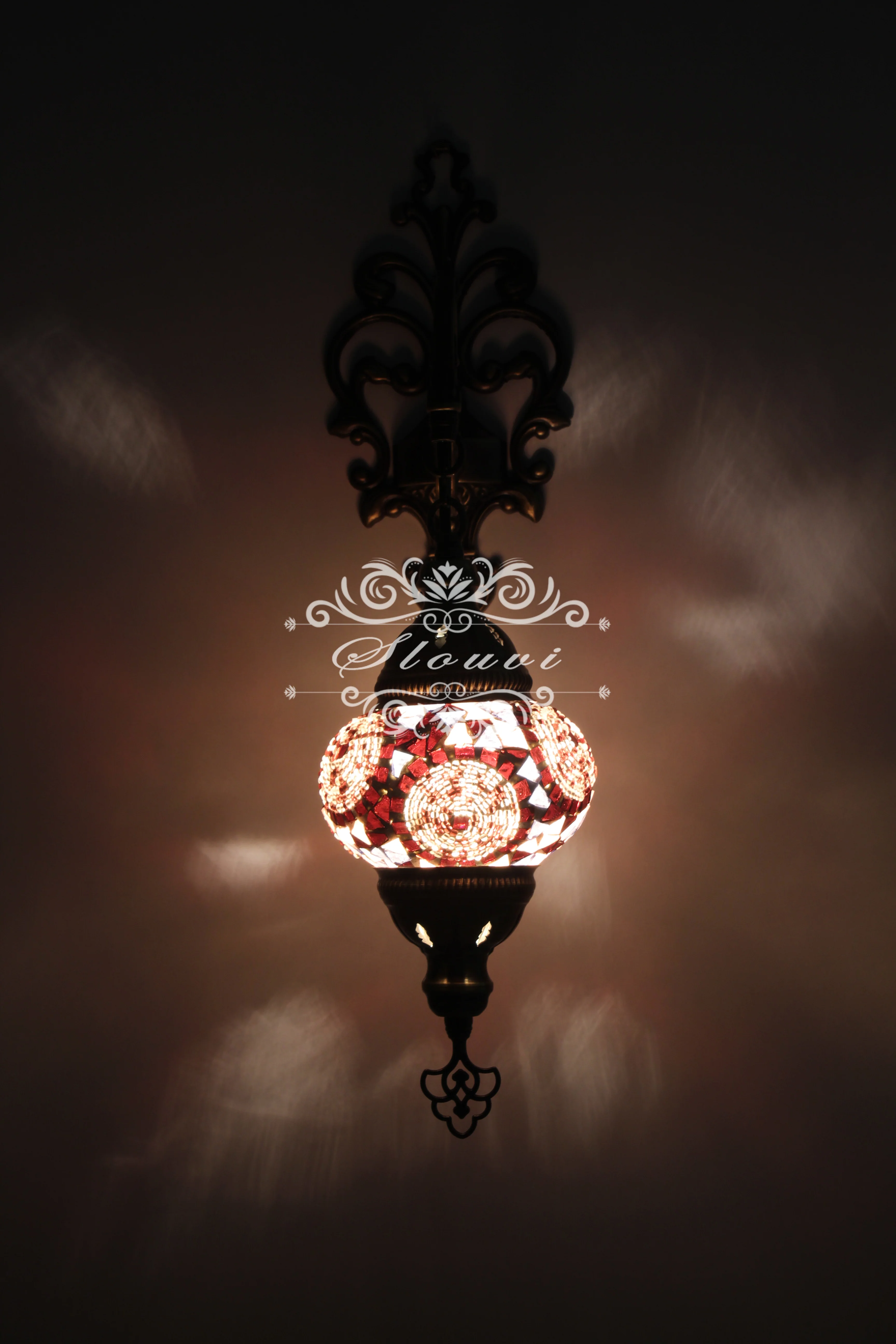Turkish Mosaic Wall Sconce Medium Globe ID: WSM06 - Image 2